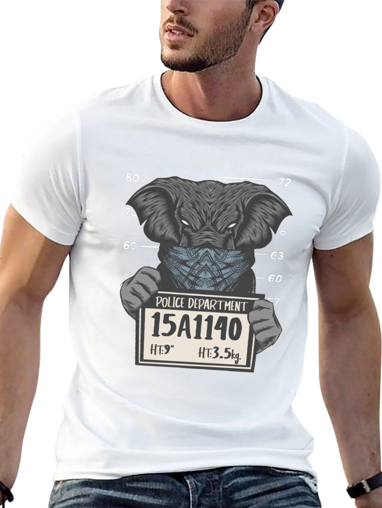 Elephant Mugshot Graphic Tee