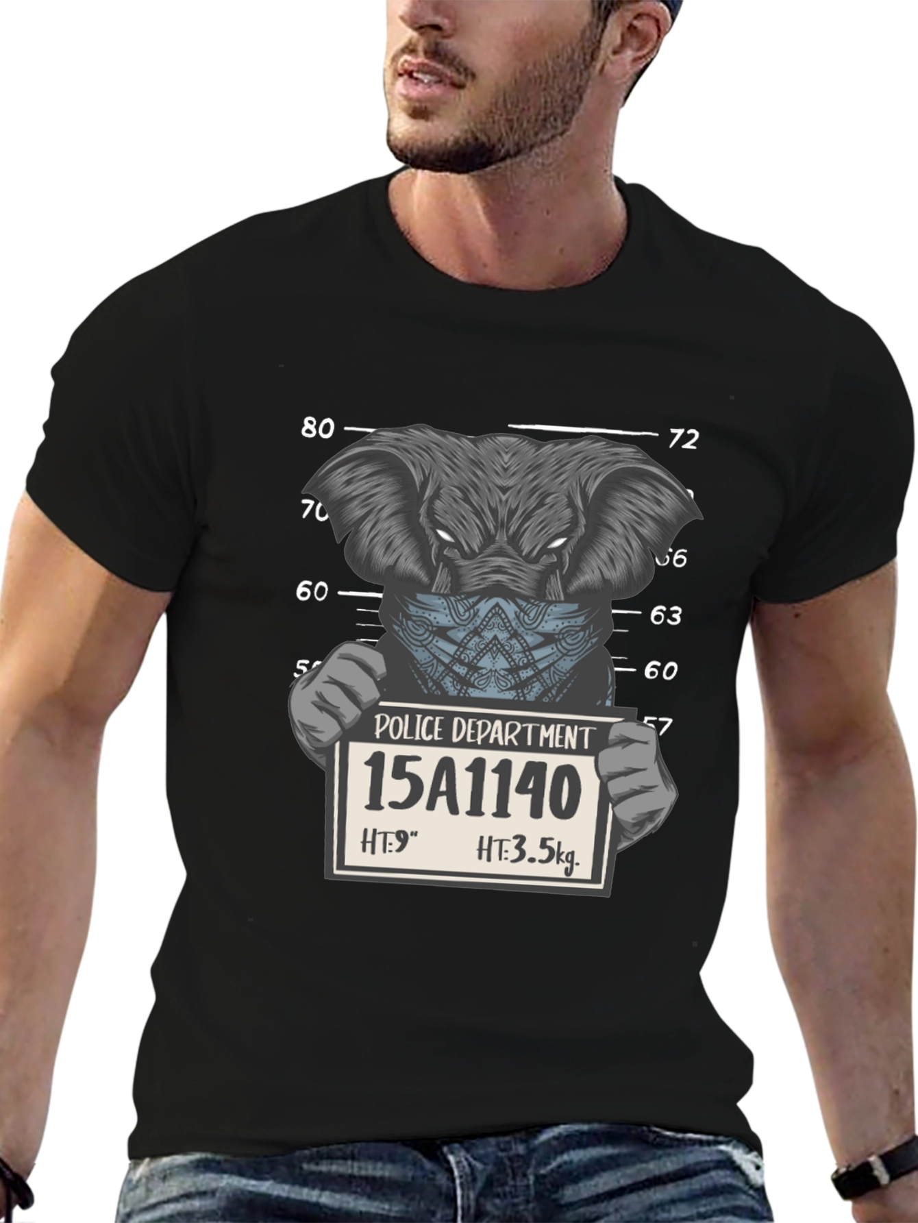 Elephant Mugshot Graphic Tee