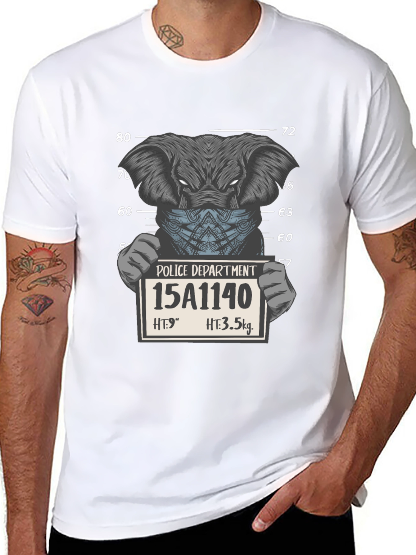 Elephant Mugshot Graphic Tee