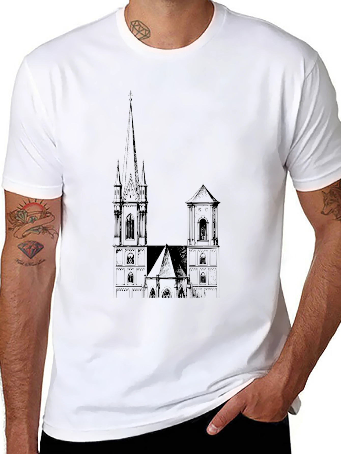 Classic Black Church Graphic Tee