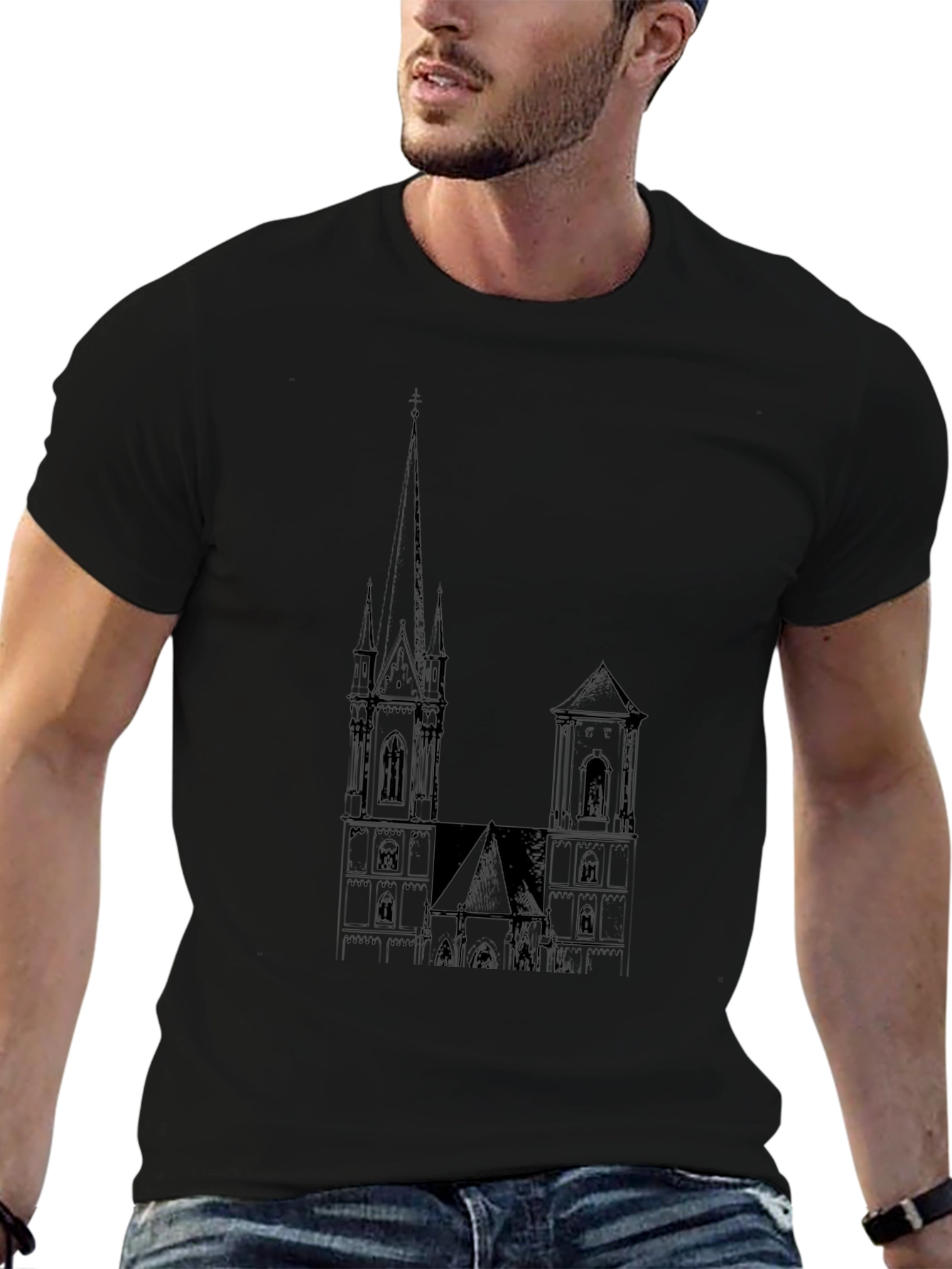 Classic Black Church Graphic Tee