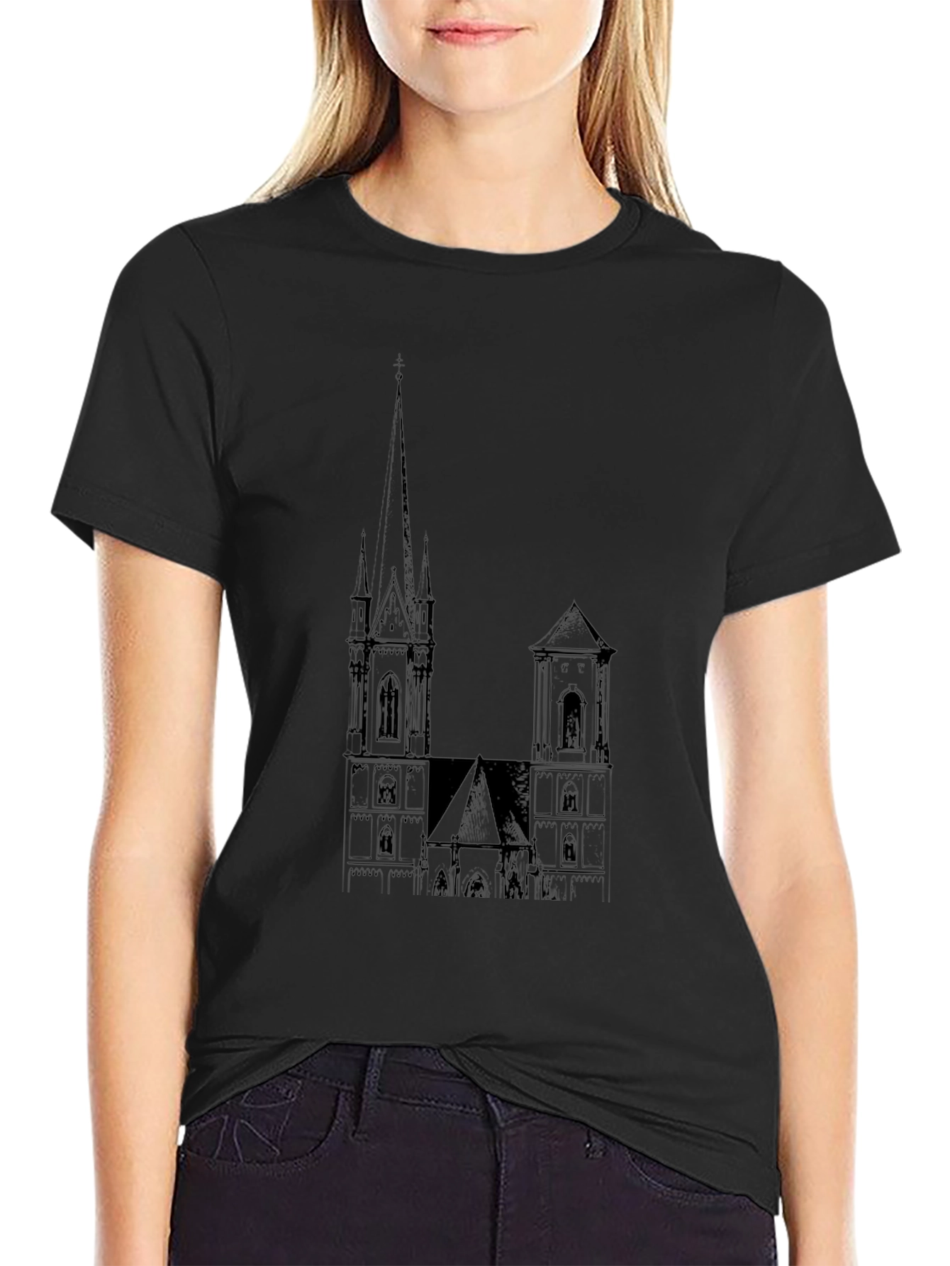 Classic Black Church Graphic Tee