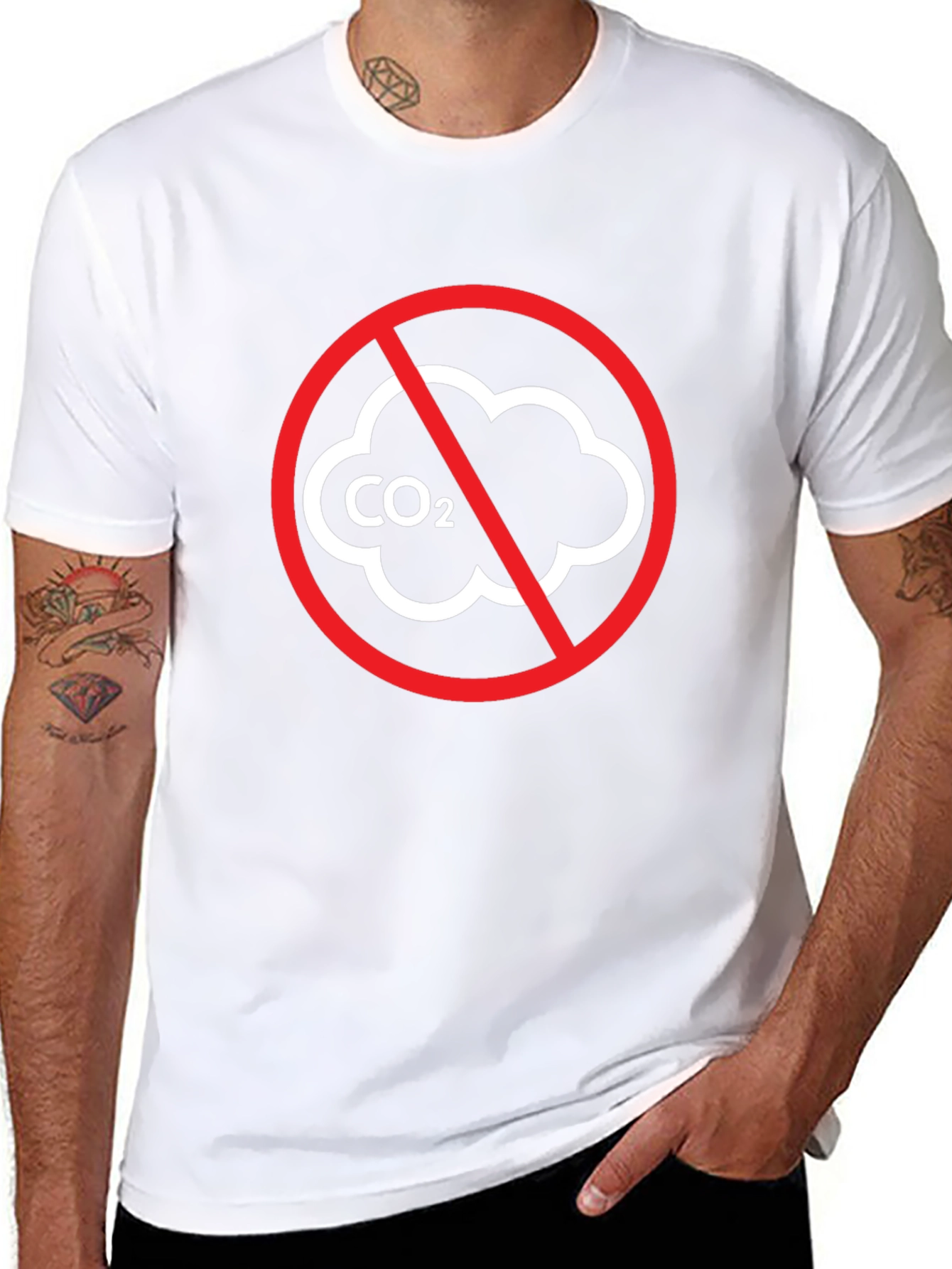 No CO2 Black T-Shirt - Eco Friendly Fashion