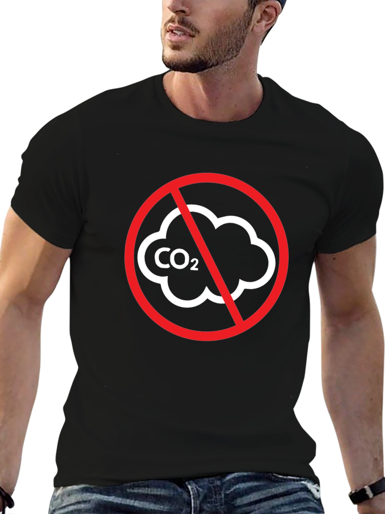 No CO2 Black T-Shirt - Eco Friendly Fashion