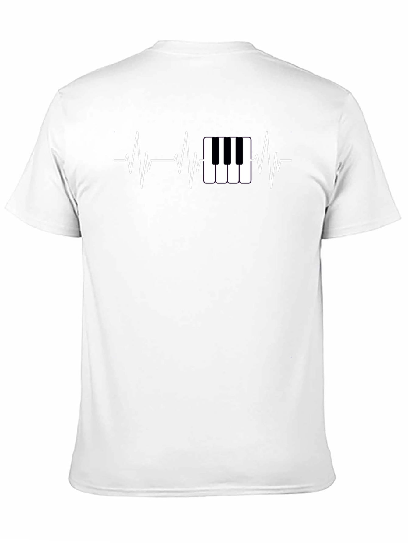 Piano Heartbeat Black T-Shirt