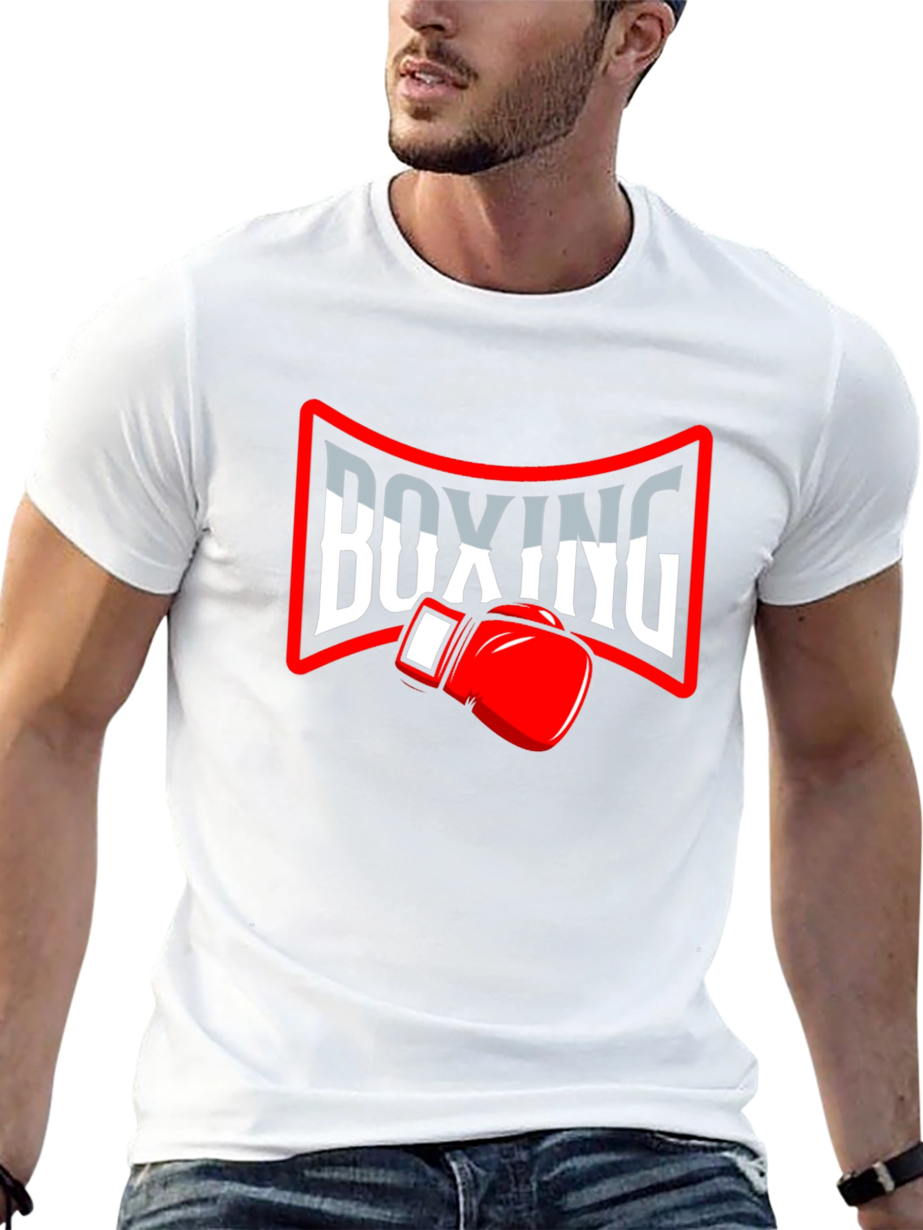 Boxing Glove Graphic Tee - Sporty Style