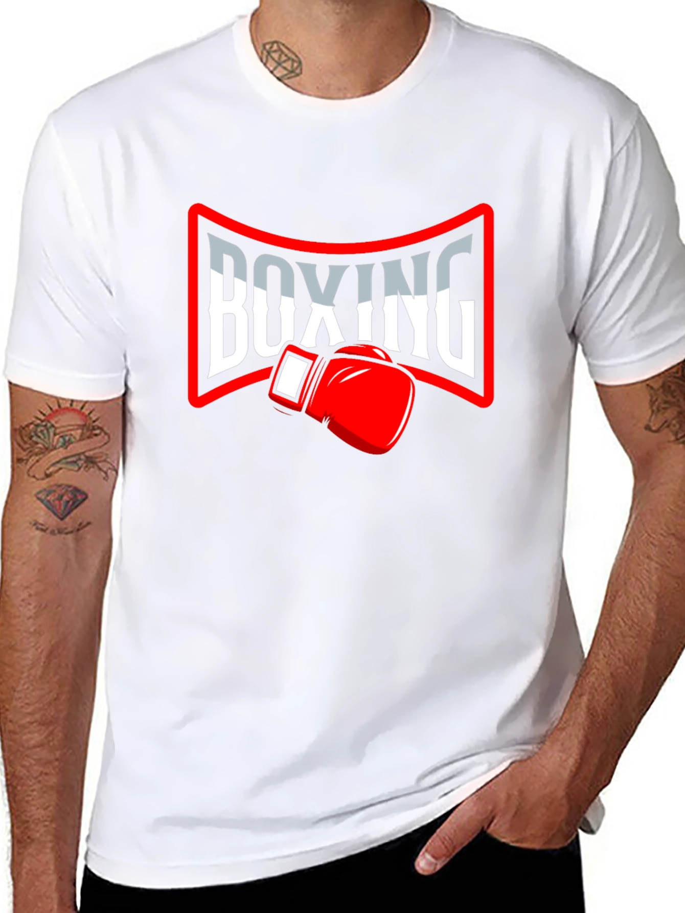 Boxing Glove Graphic Tee - Sporty Style