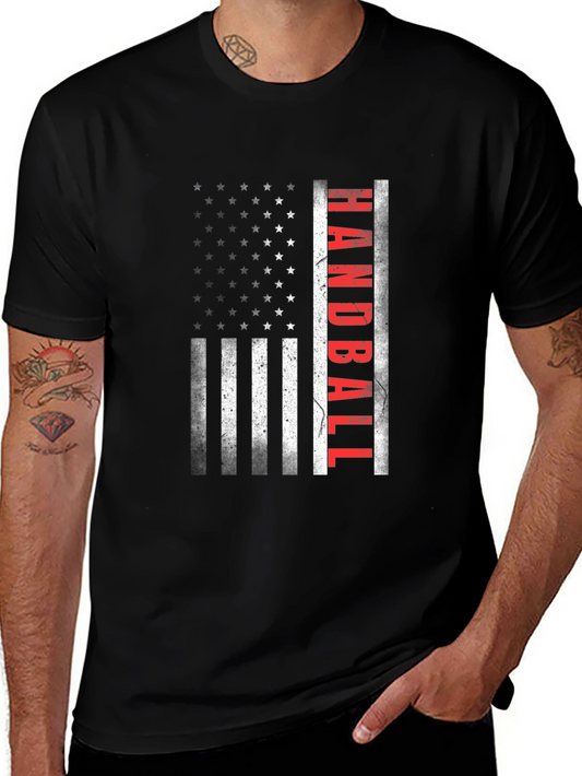 Handball American Flag T-Shirt - Patriotic Sportswear