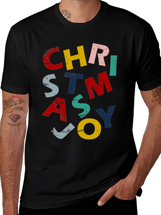 Festive Christmas Joy Graphic Tee - Holiday Apparel