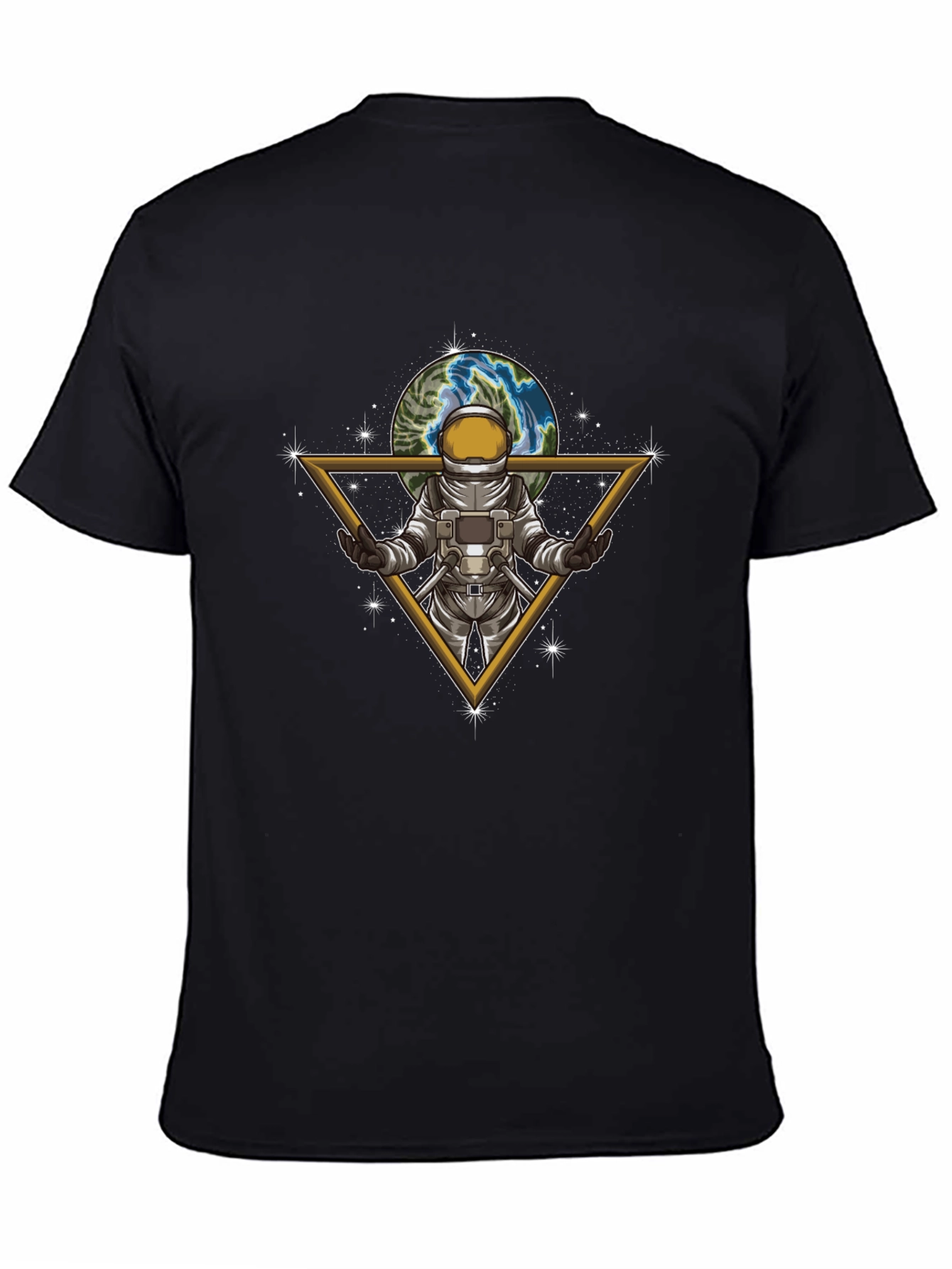 Astronaut Earth Graphic Tee - Stylish Space Design