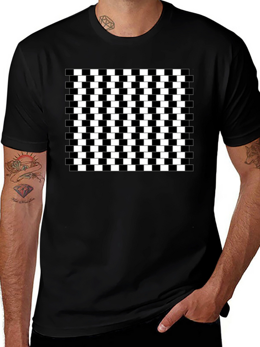 Optical Illusion Checkerboard T-Shirt