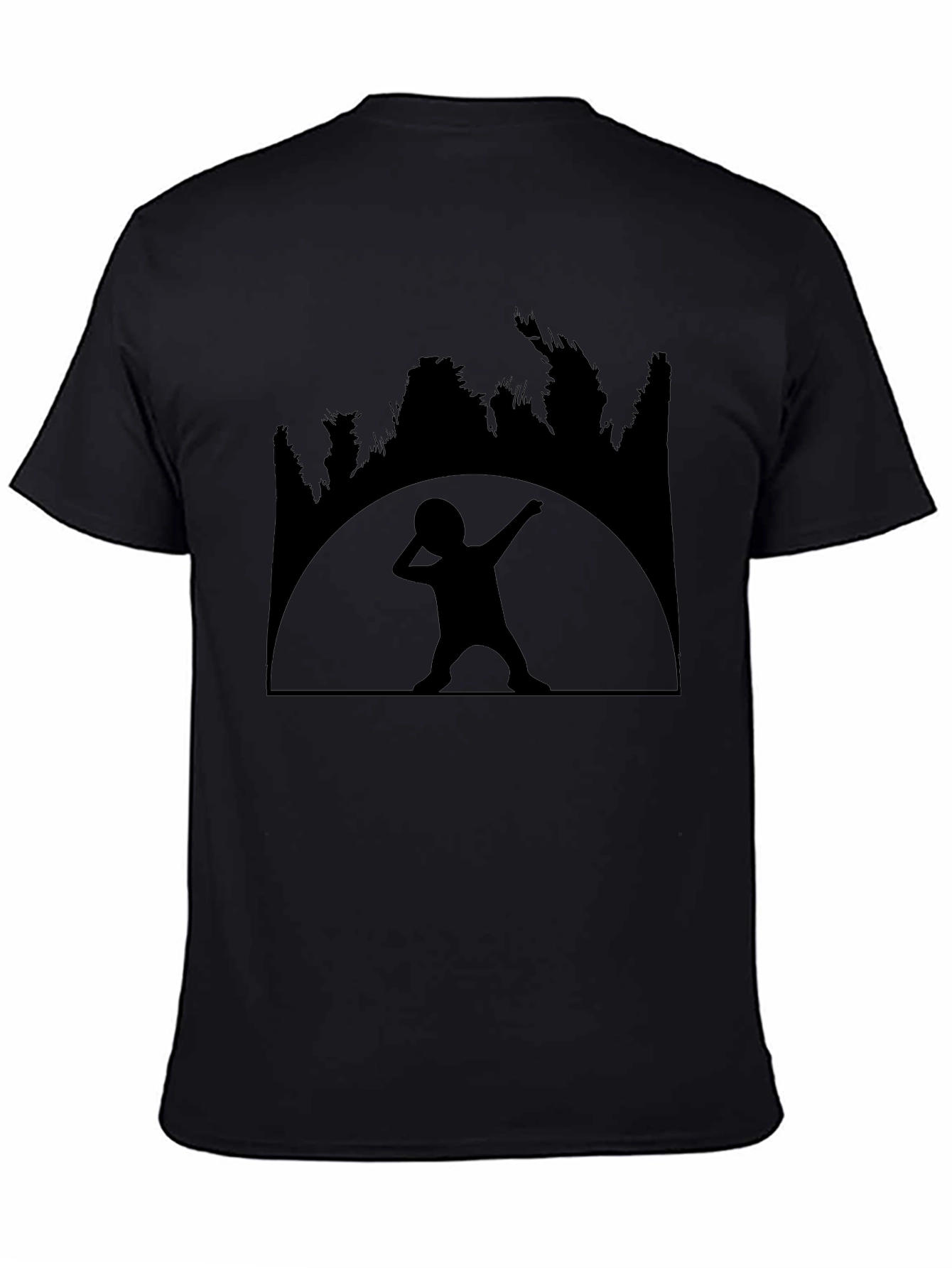 Dabbing Kid Silhouette Black T-Shirt