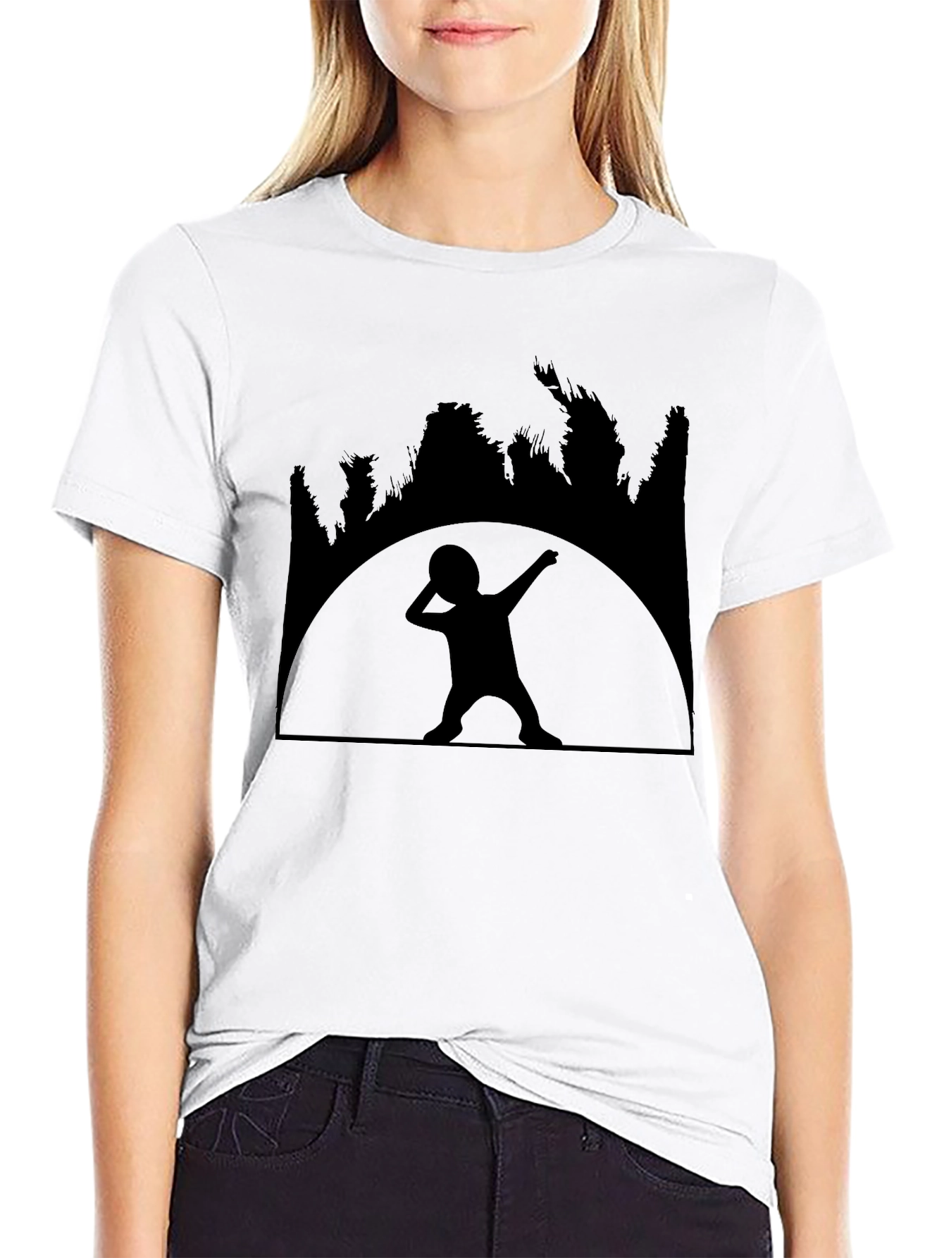 Dabbing Kid Silhouette Black T-Shirt