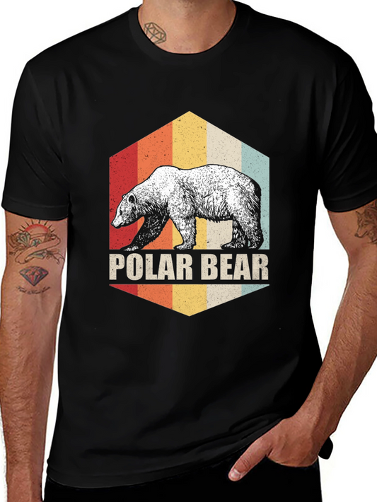 Vintage Polar Bear T-Shirt - Retro Style Design