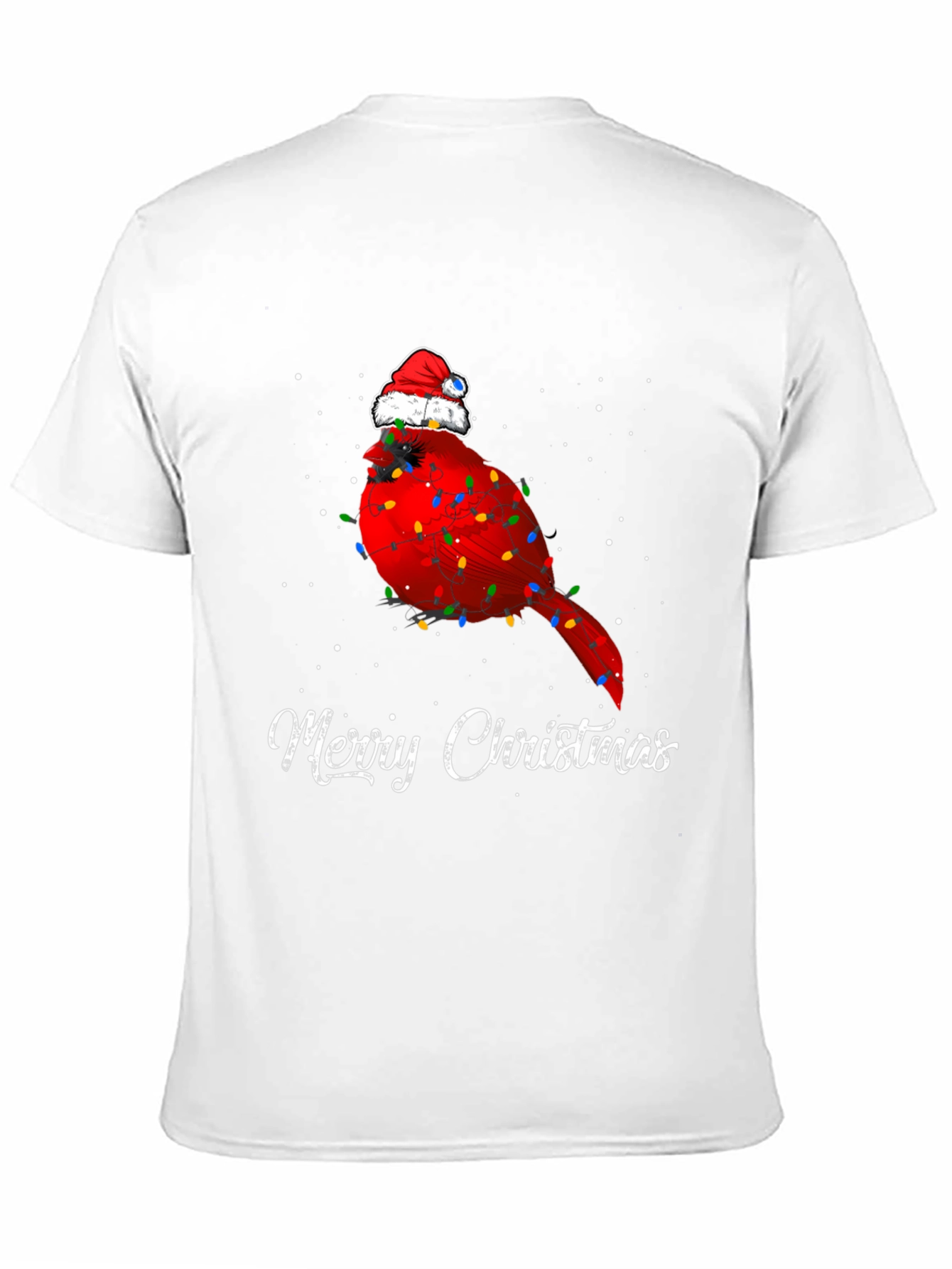 Festive Cardinal Merry Christmas Graphic Tee