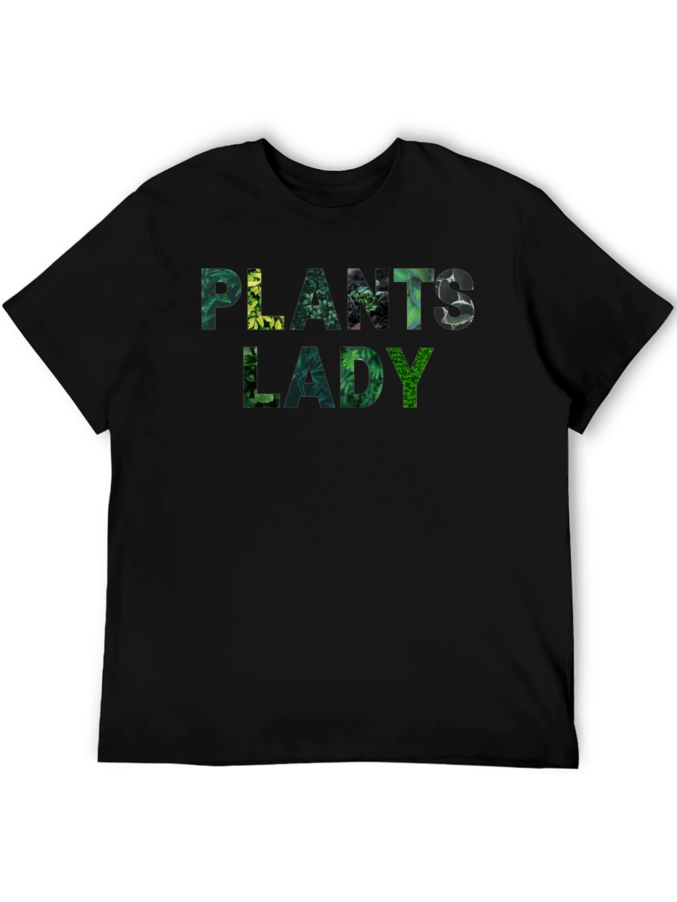 Plants Lady T-Shirt - Botanical Green Text