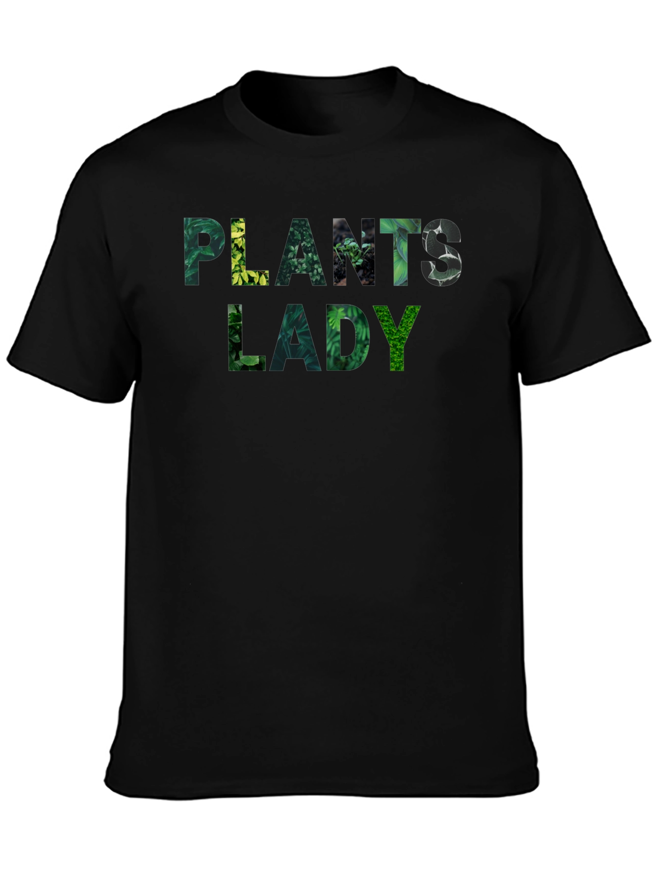 Plants Lady T-Shirt - Botanical Green Text