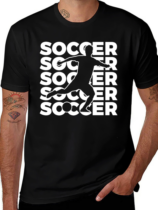 Soccer Graphic T-Shirt - Stylish & Comfortable Black Tee