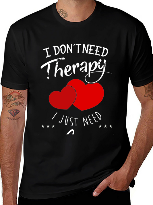 Funny Therapy Heart Graphic T-Shirt