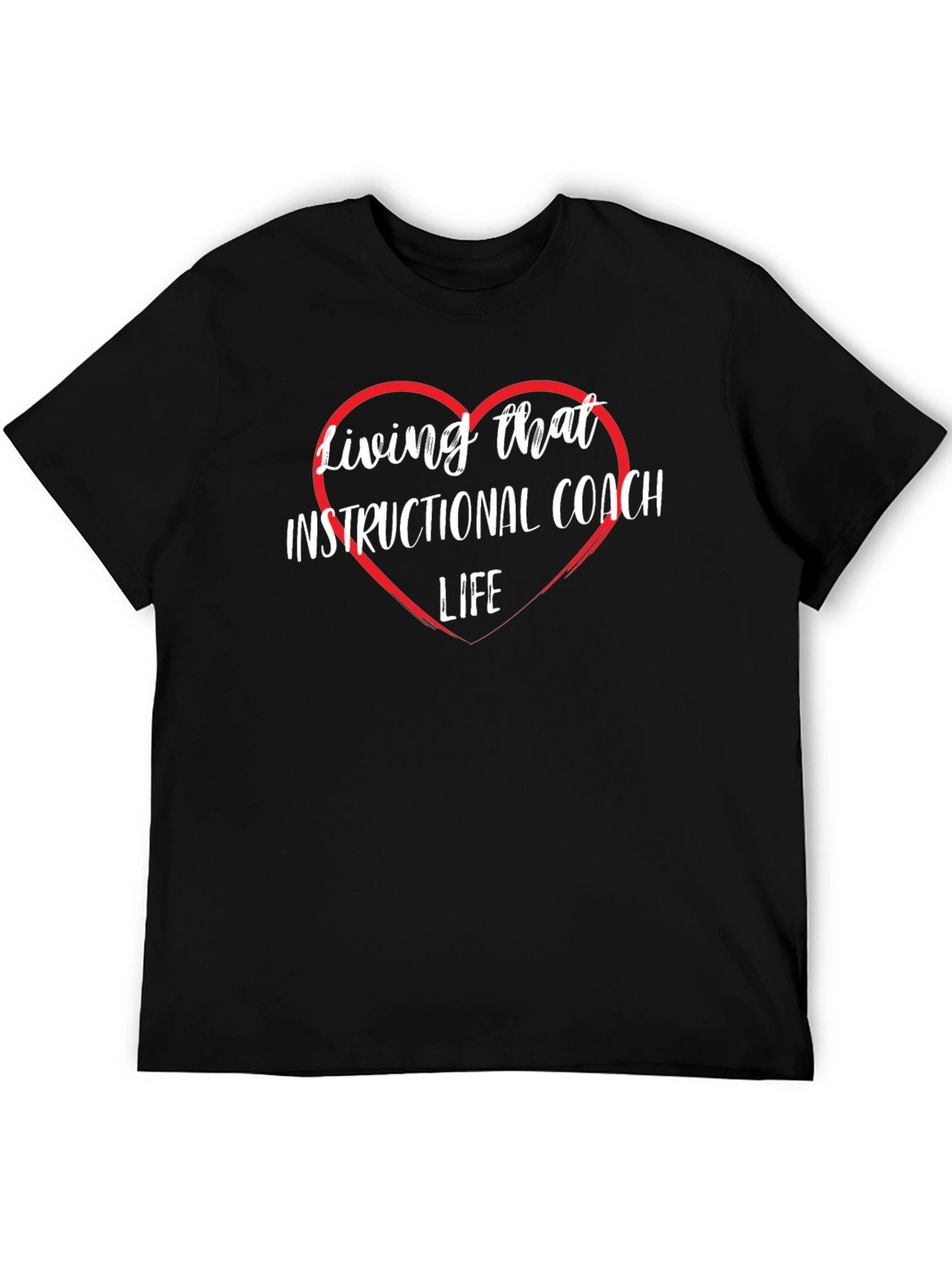 Instructional Coach Heart Graphic T-Shirt