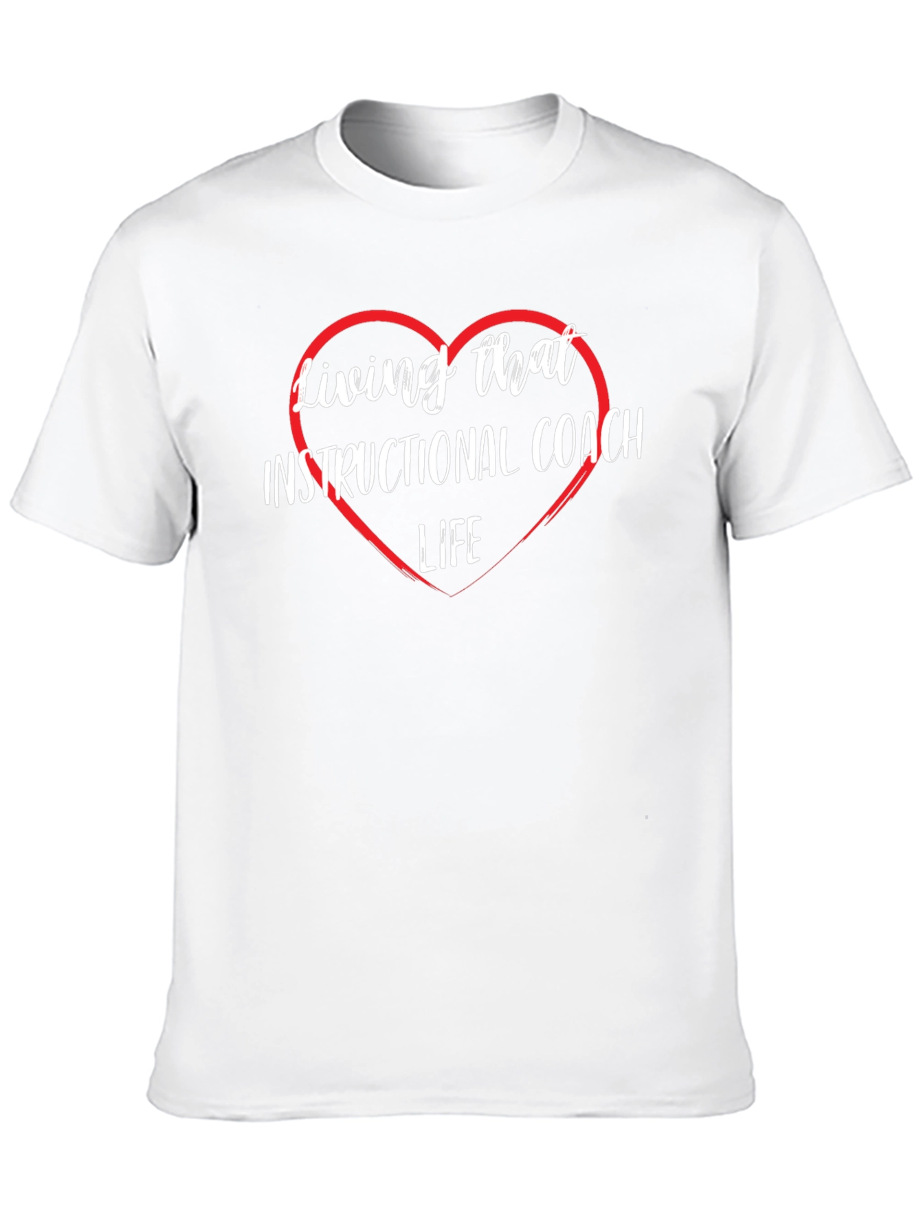 Instructional Coach Heart Graphic T-Shirt