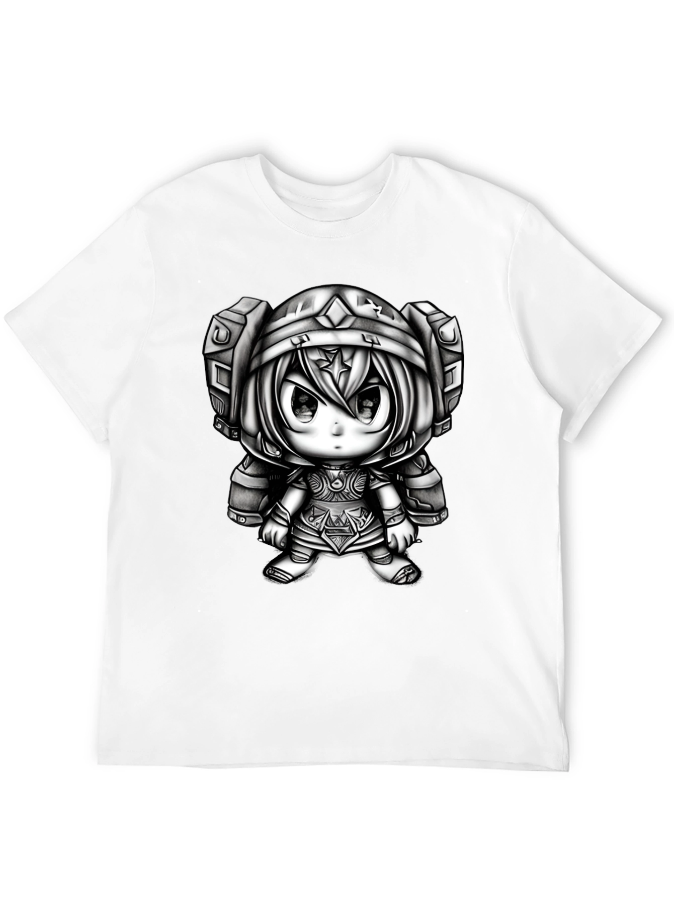 Anime Character Graphic Tee - Black