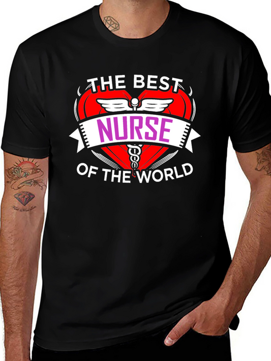 Best Nurse of the World Black T-Shirt