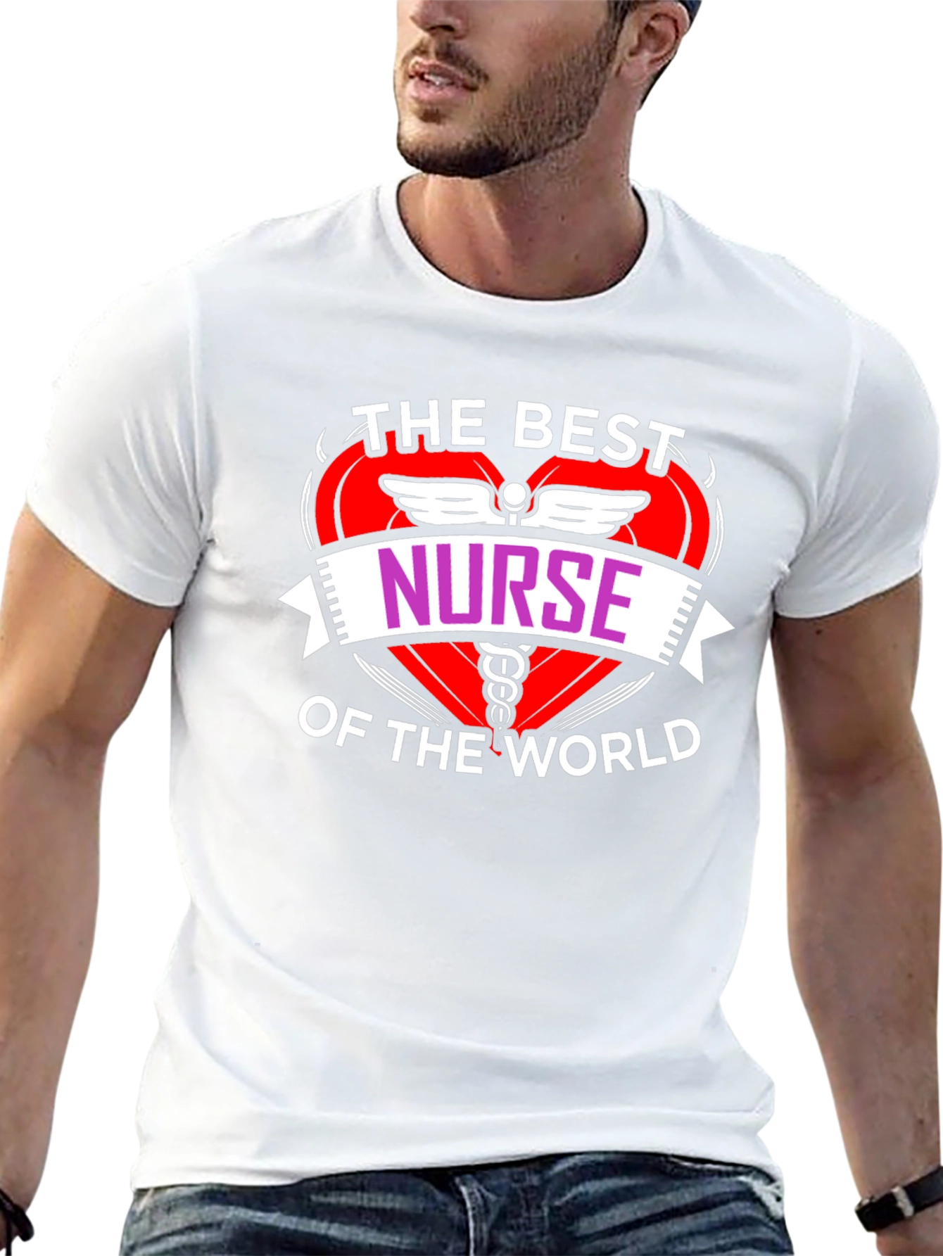 Best Nurse of the World Black T-Shirt