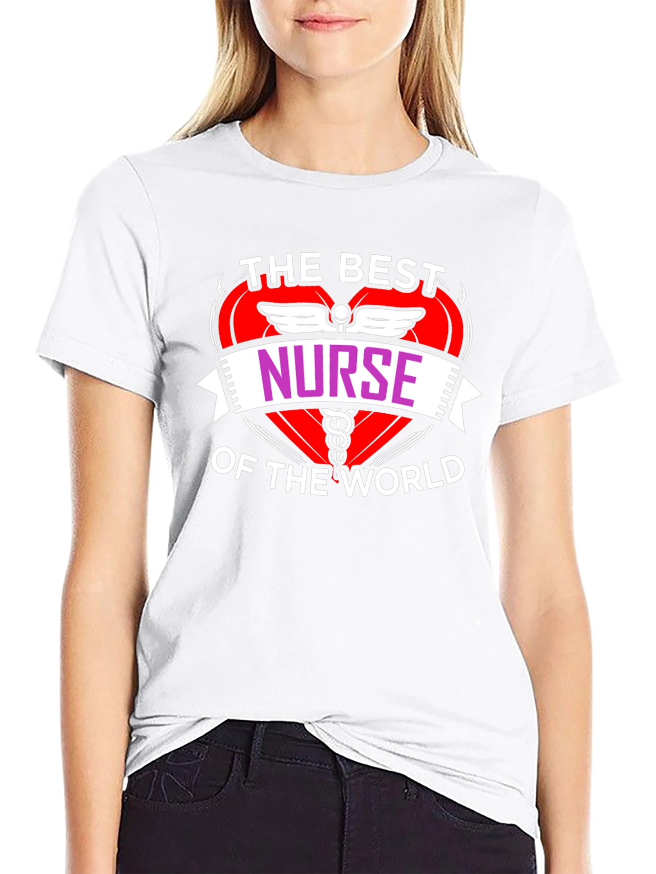 Best Nurse of the World Black T-Shirt