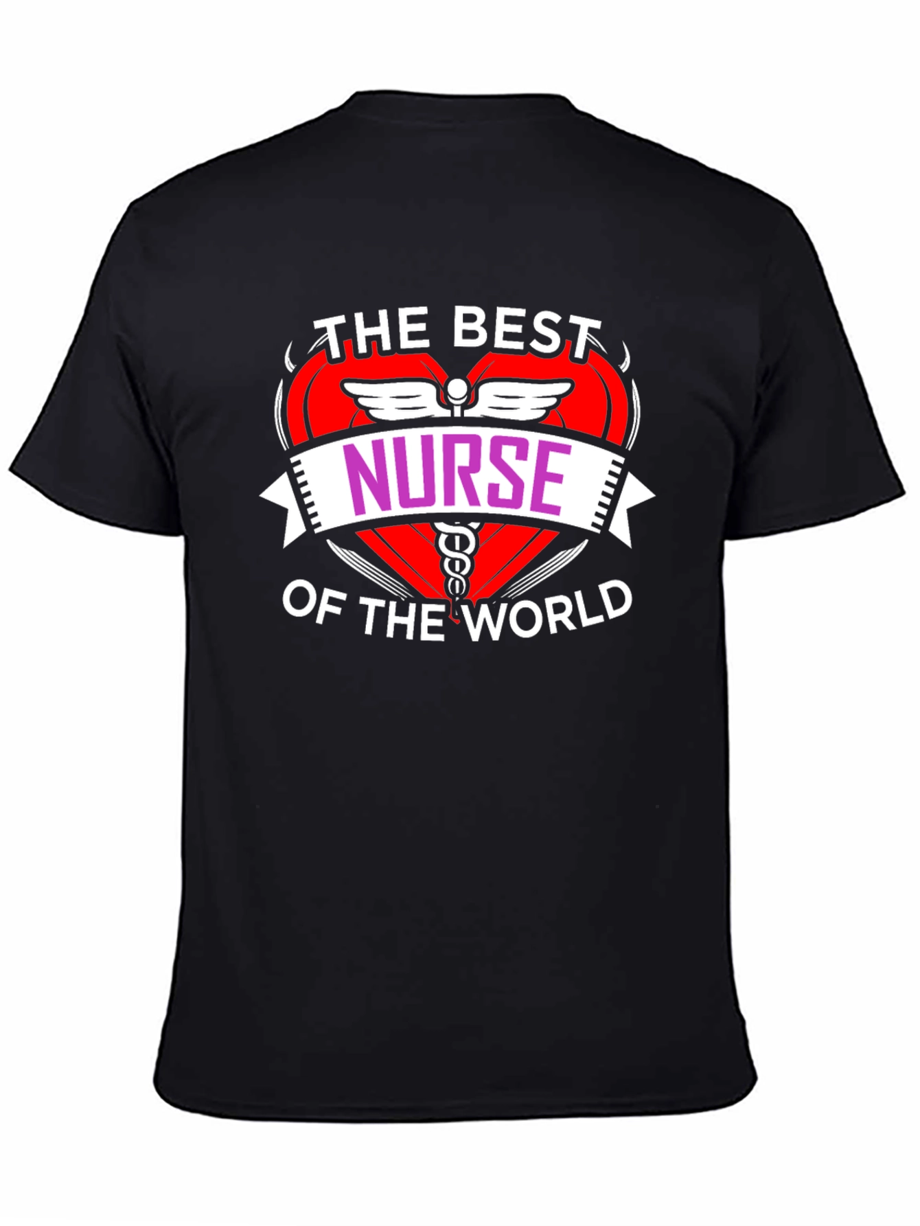 Best Nurse of the World Black T-Shirt