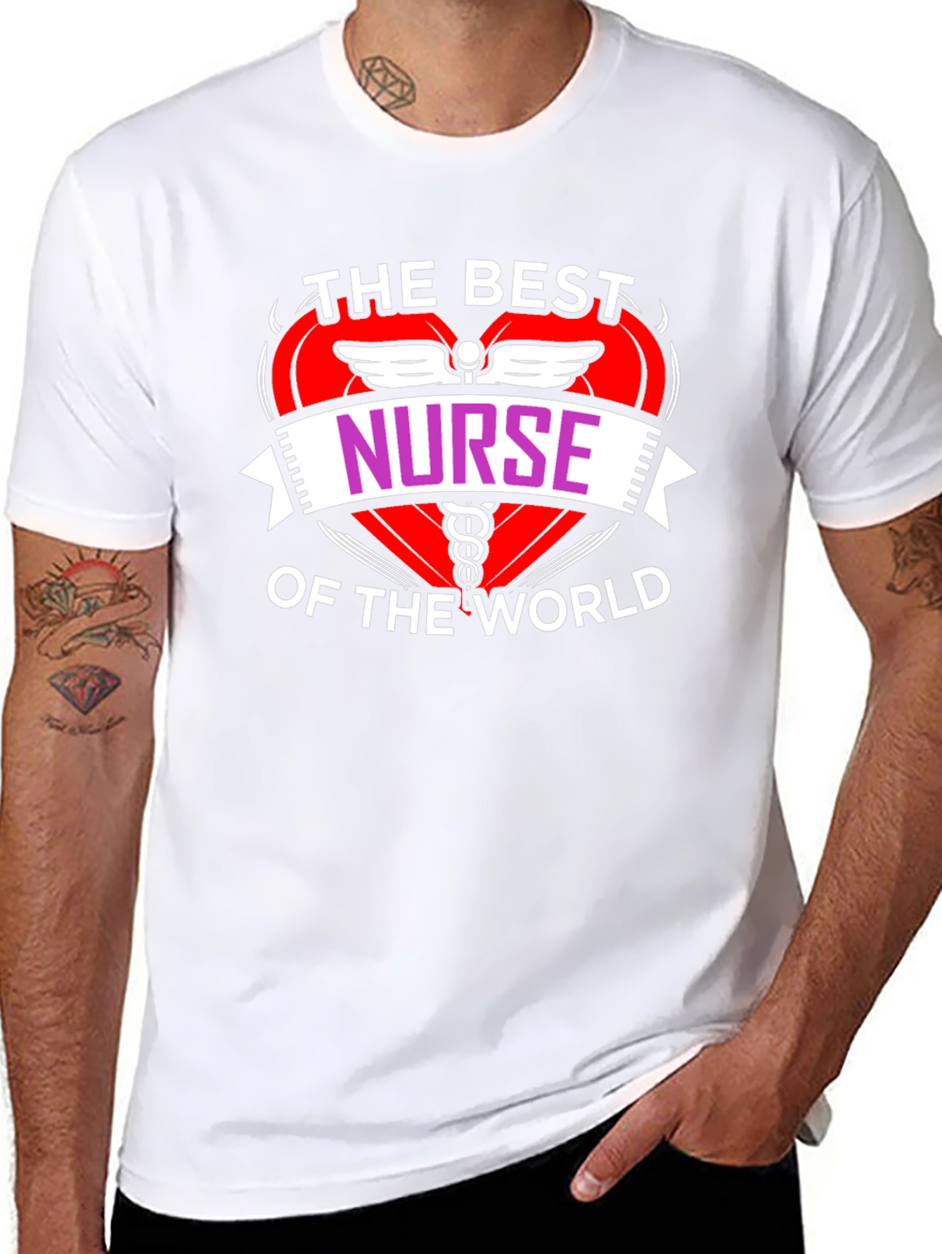 Best Nurse of the World Black T-Shirt