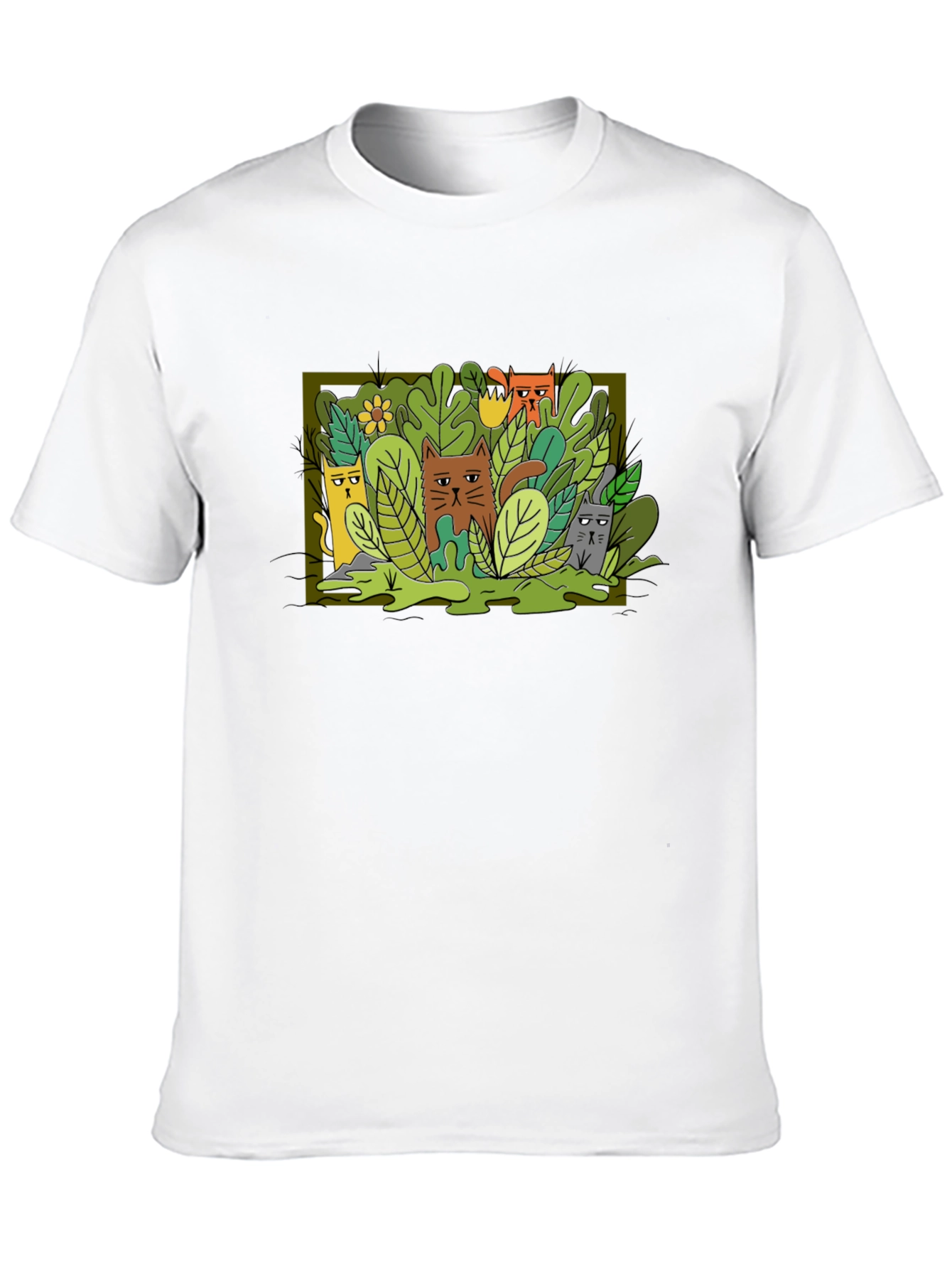Cats in the Jungle T-Shirt - Unique Graphic Tee