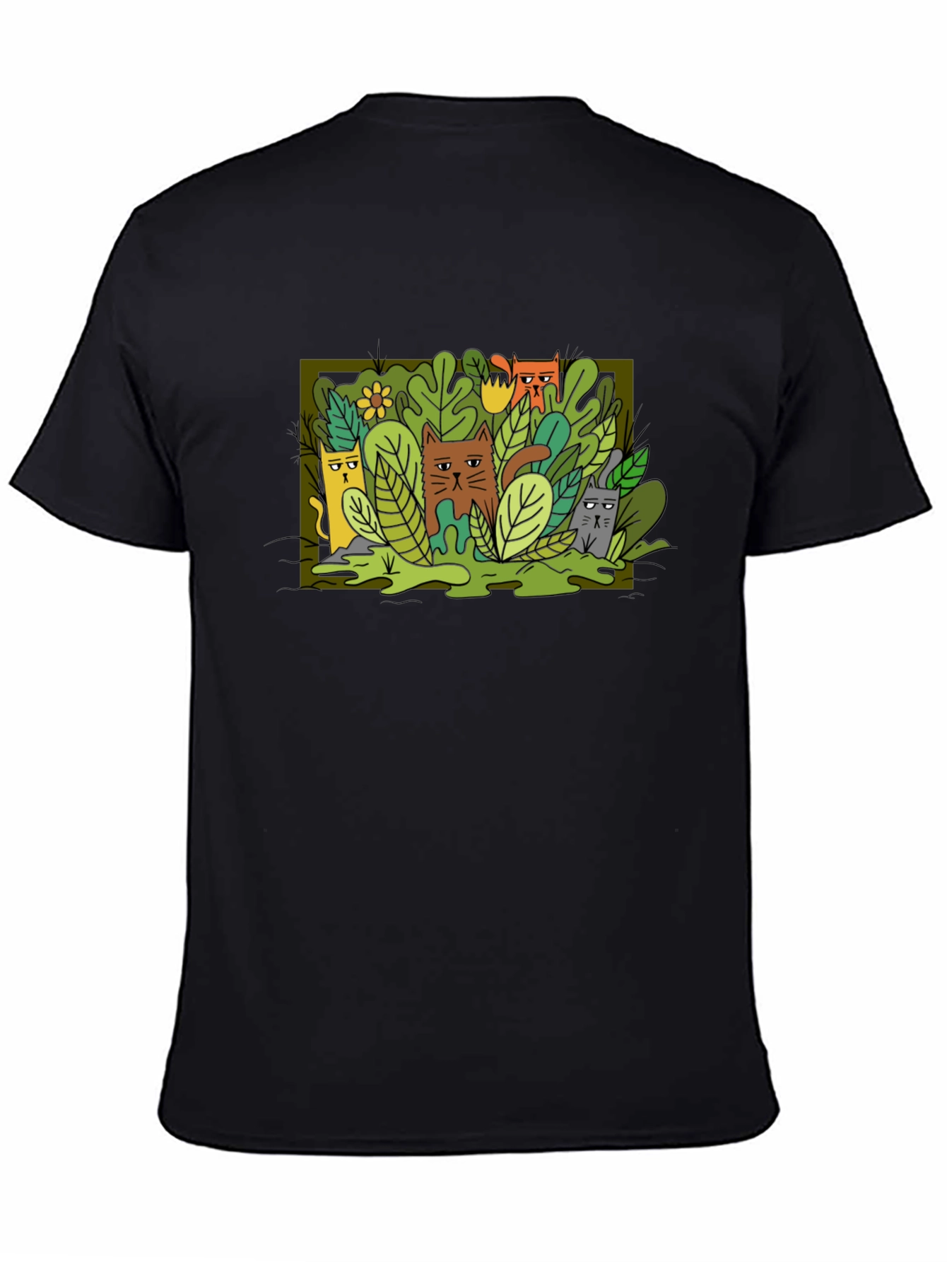 Cats in the Jungle T-Shirt - Unique Graphic Tee