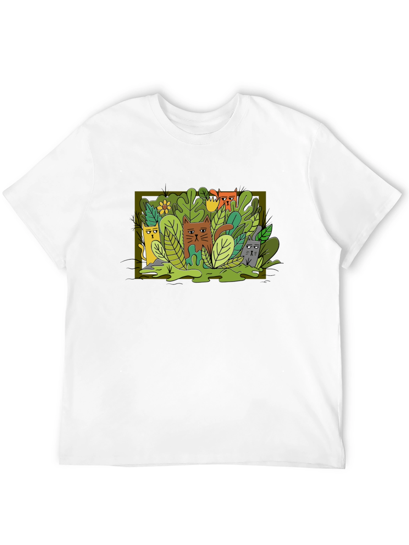 Cats in the Jungle T-Shirt - Unique Graphic Tee
