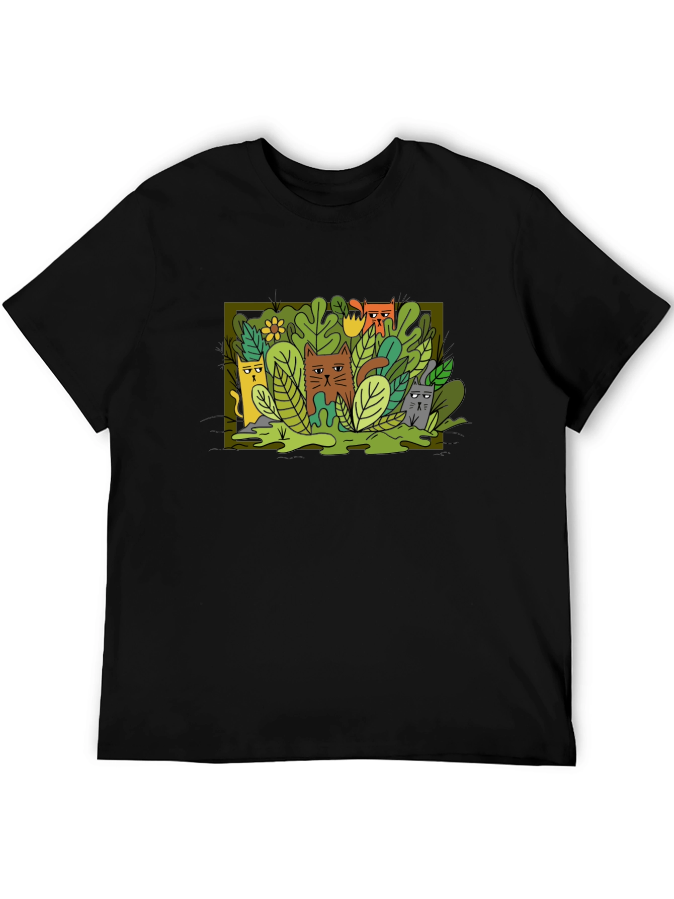 Cats in the Jungle T-Shirt - Unique Graphic Tee