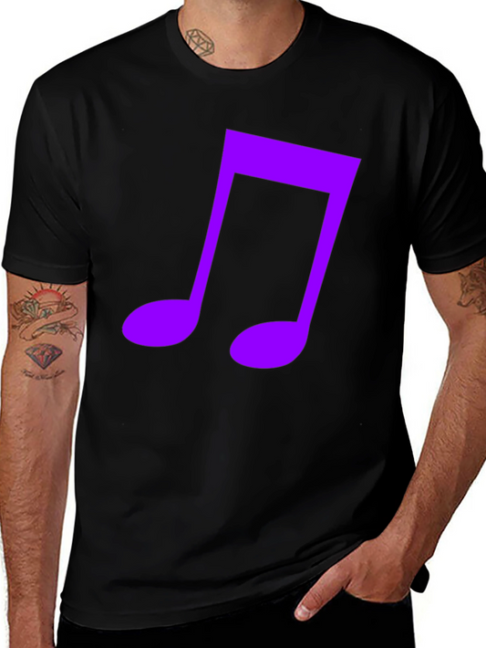 Music Note Graphic Tee - Black