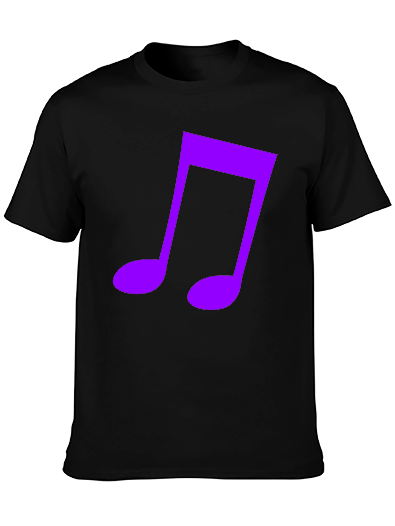 Music Note Graphic Tee - Black