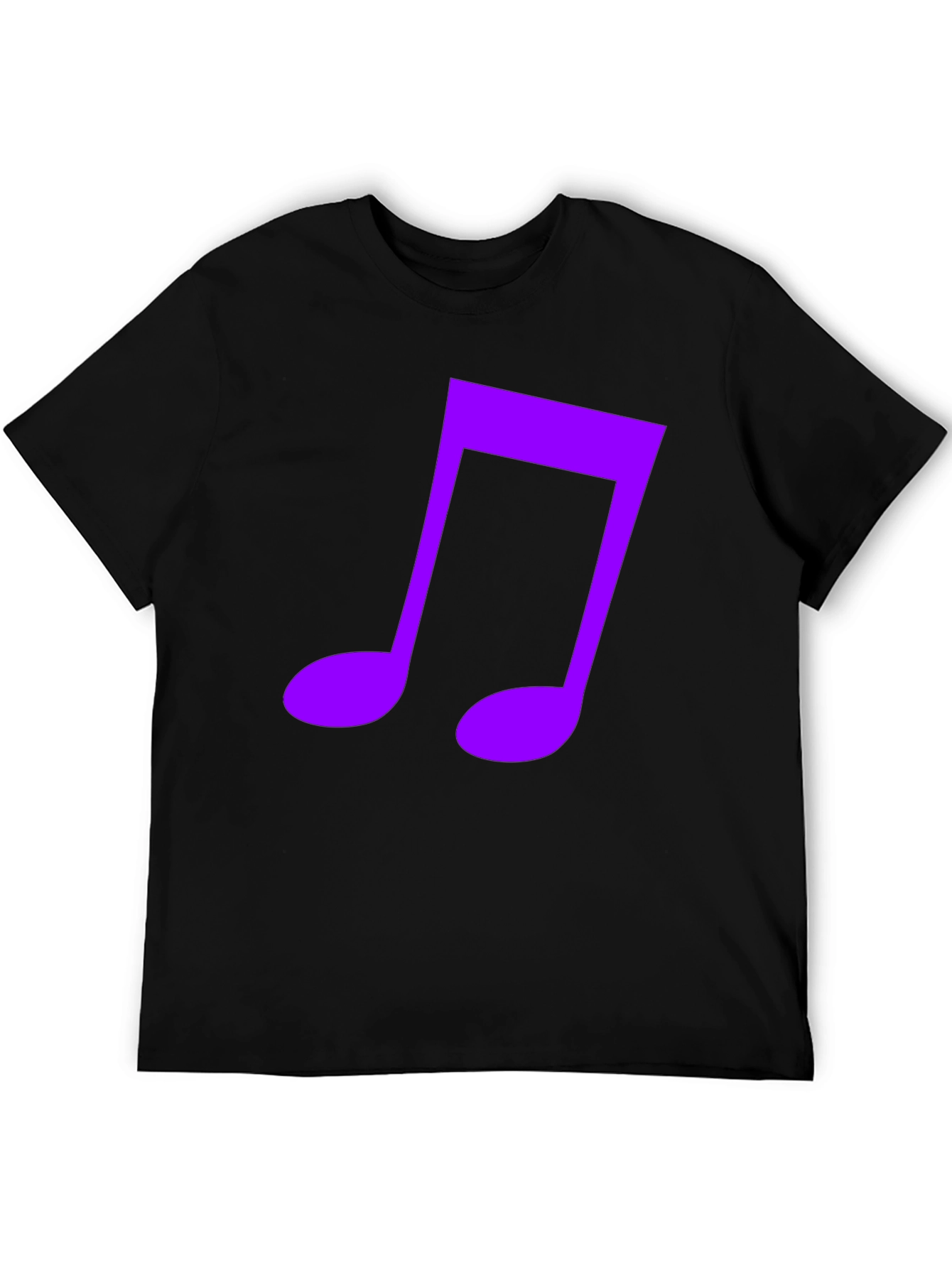 Music Note Graphic Tee - Black
