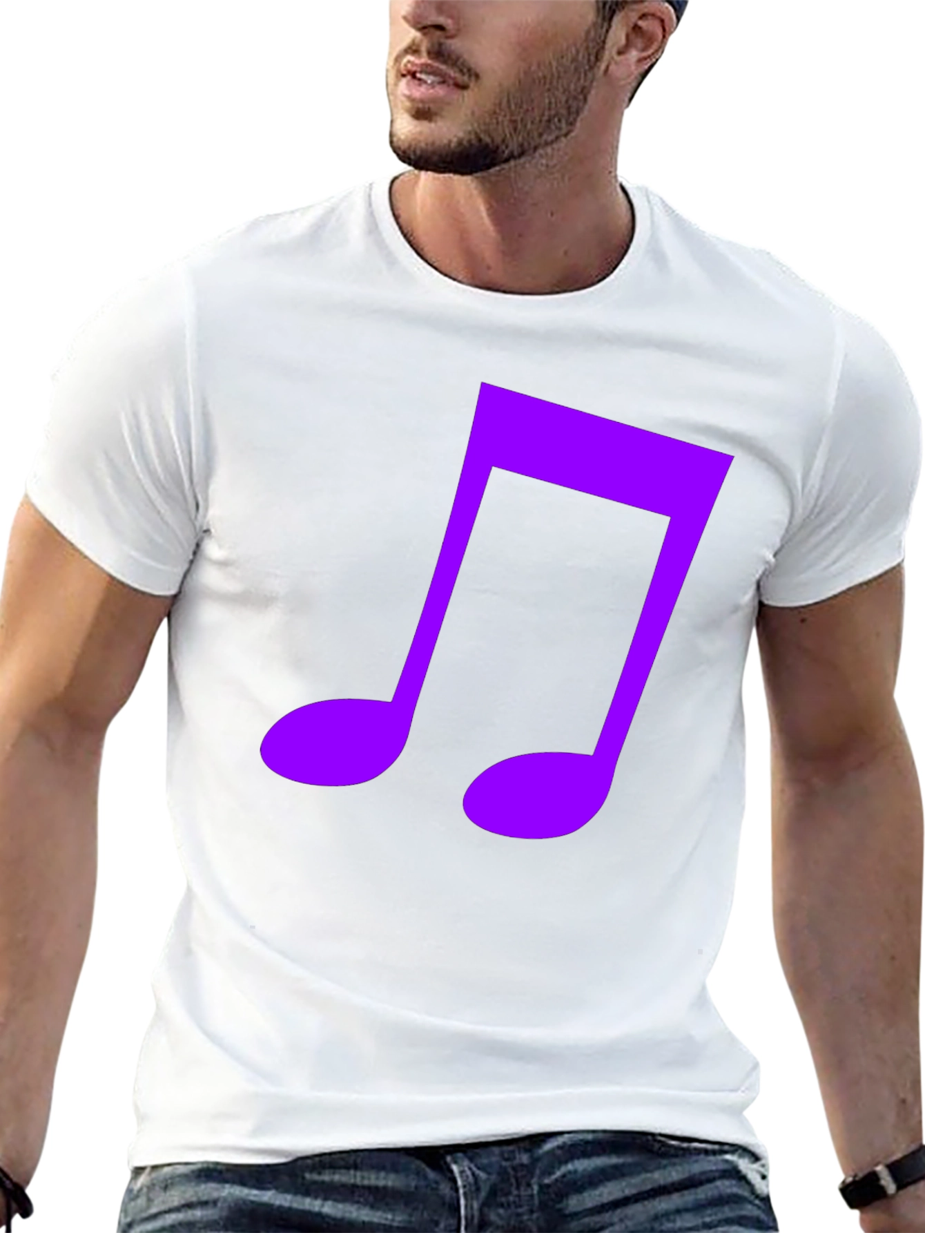 Music Note Graphic Tee - Black