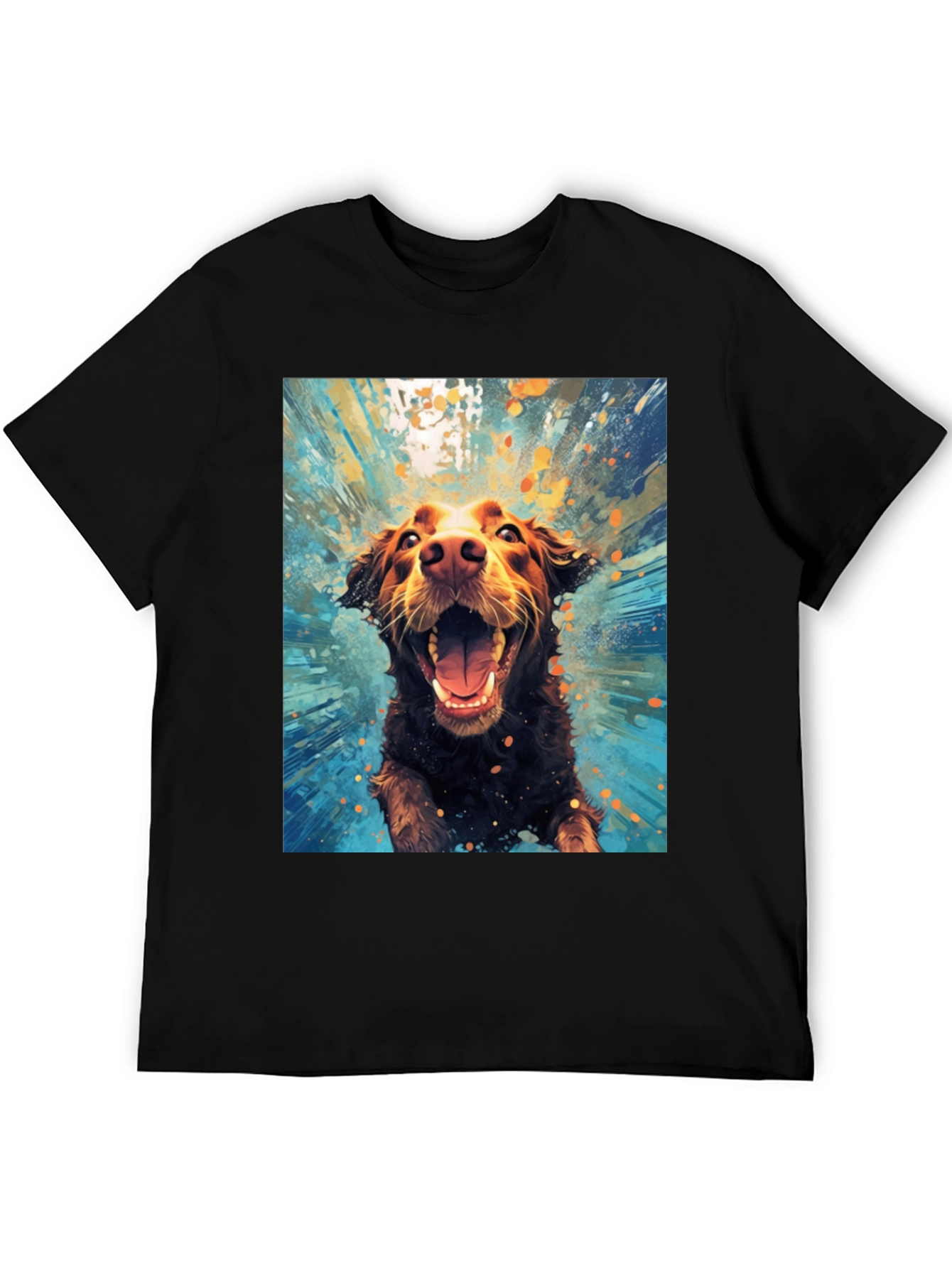 Dog in Water T-Shirt Fun Graphic Tee