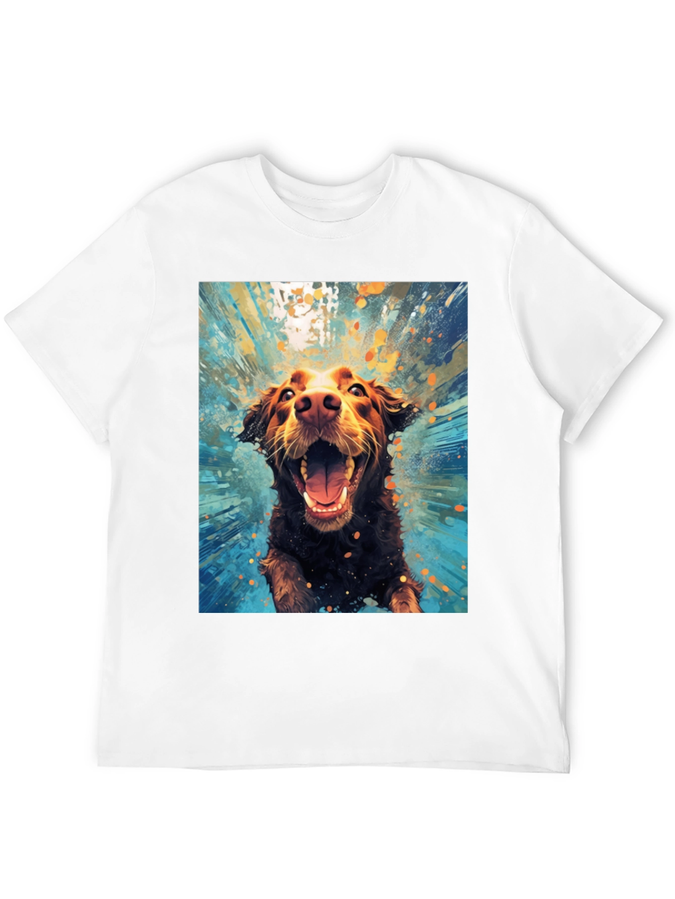 Dog in Water T-Shirt Fun Graphic Tee