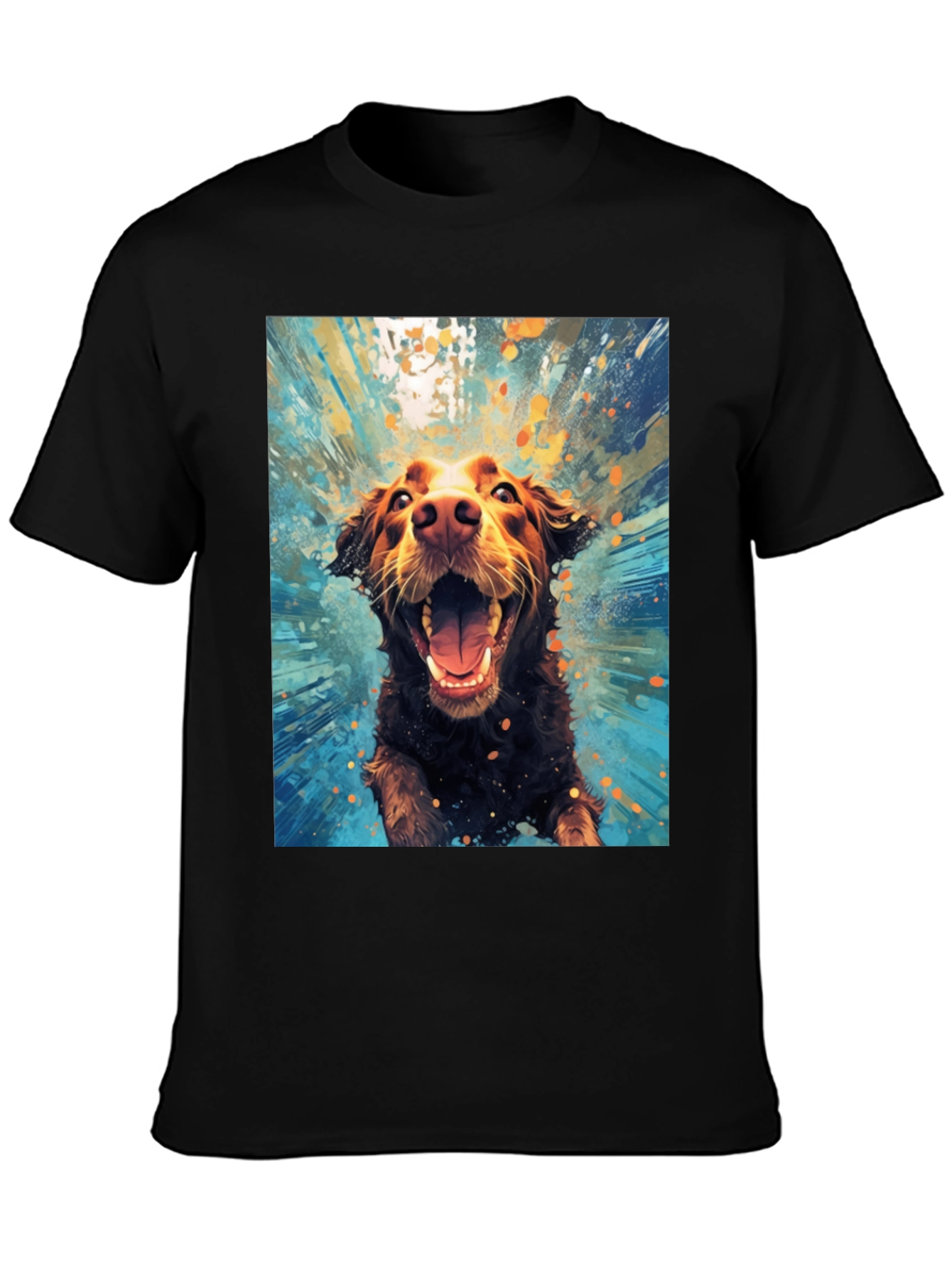 Dog in Water T-Shirt Fun Graphic Tee