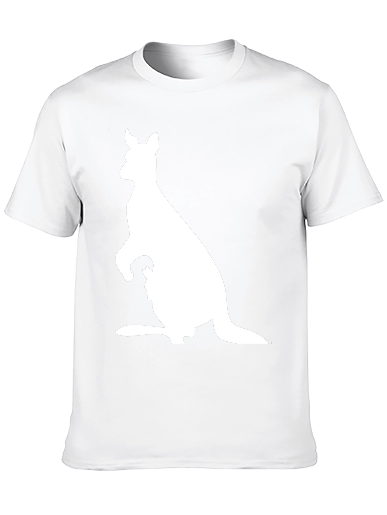 Kangaroo Graphic T-Shirt - Black Animal Print