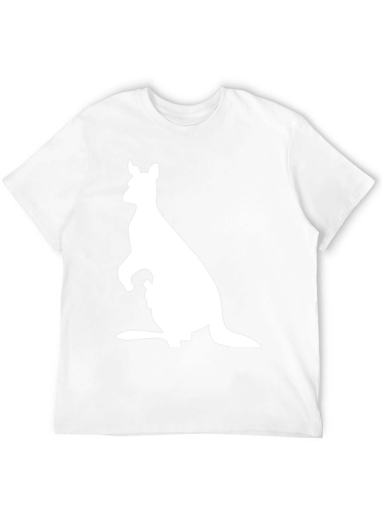 Kangaroo Graphic T-Shirt - Black Animal Print