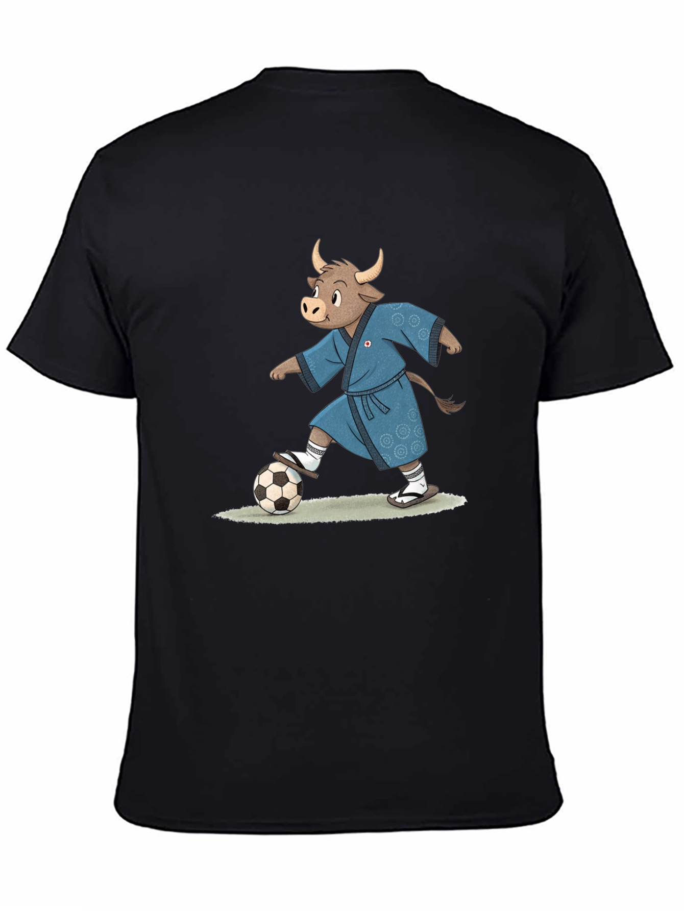 Cartoon Bull Soccer T-Shirt