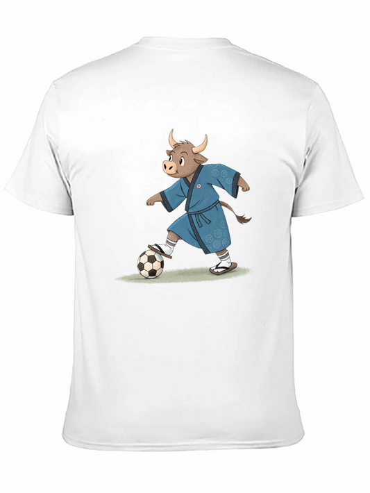 Cartoon Bull Soccer T-Shirt