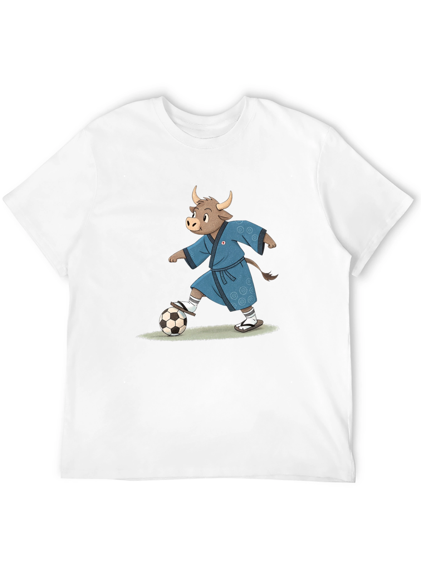 Cartoon Bull Soccer T-Shirt