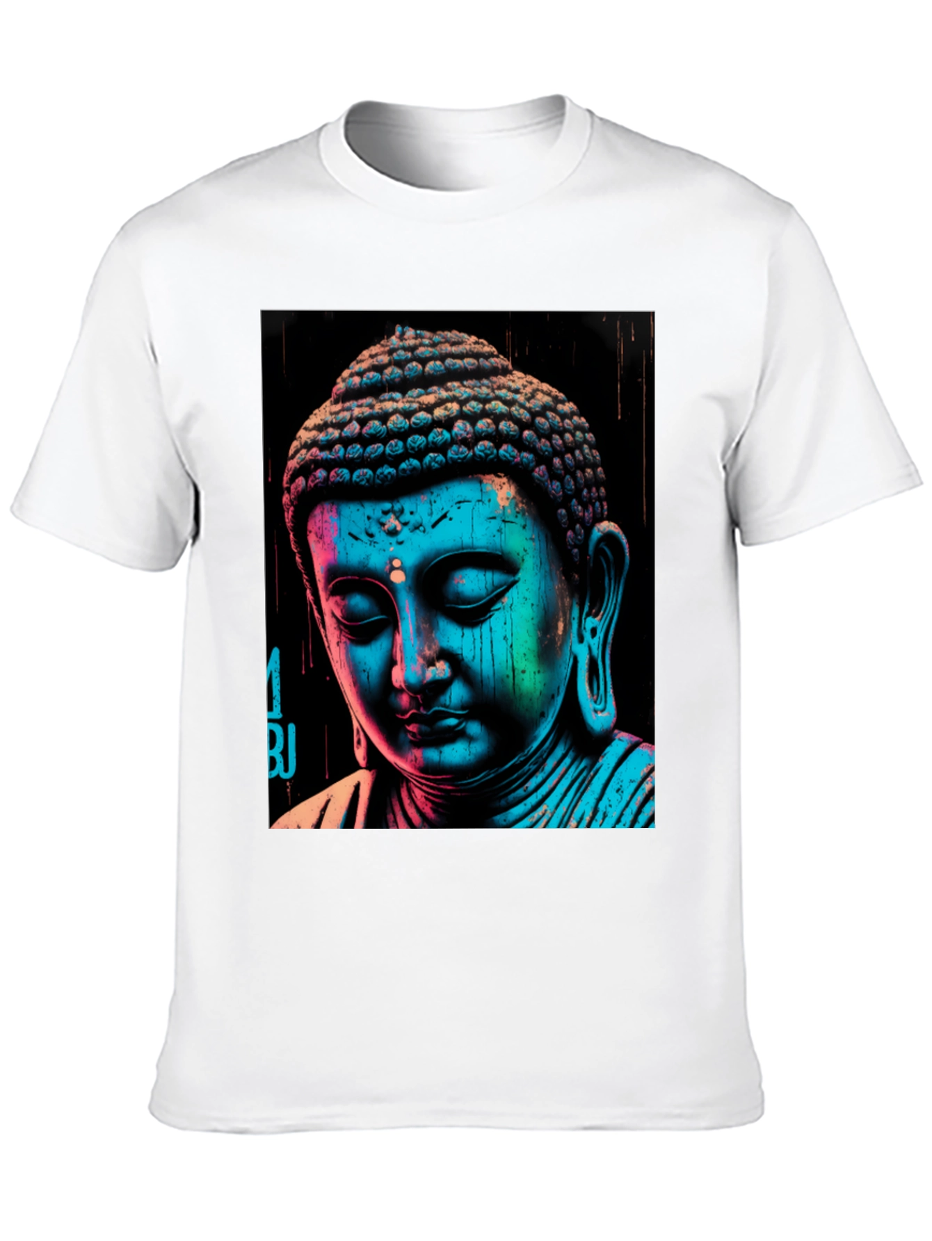 Buddha Graphic Print Black T-Shirt
