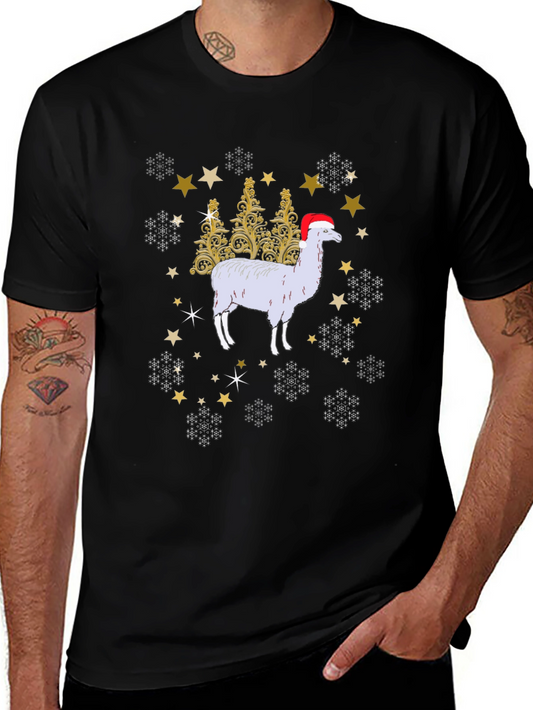 Festive Alpaca Christmas T-Shirt