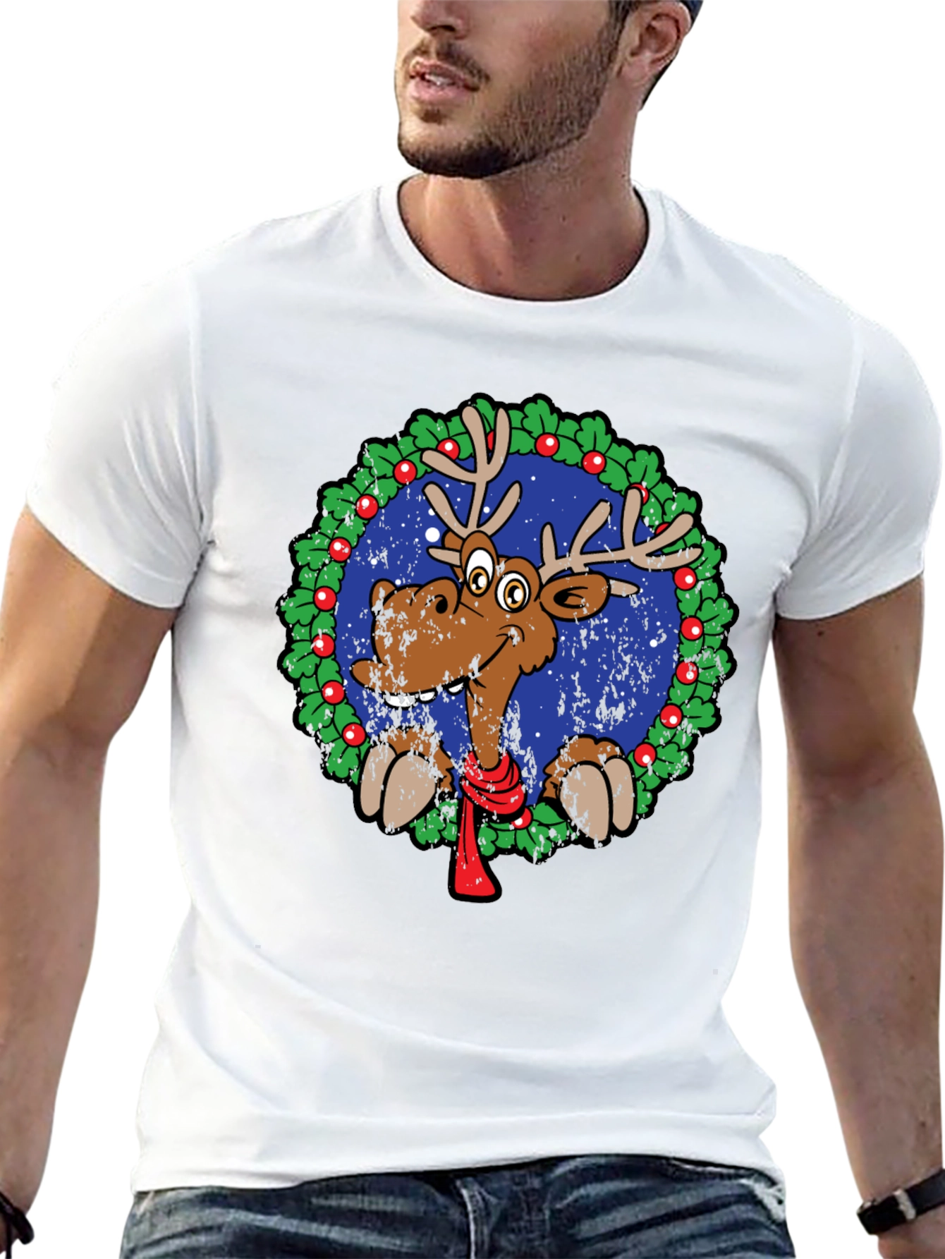 Festive Reindeer Christmas T-Shirt